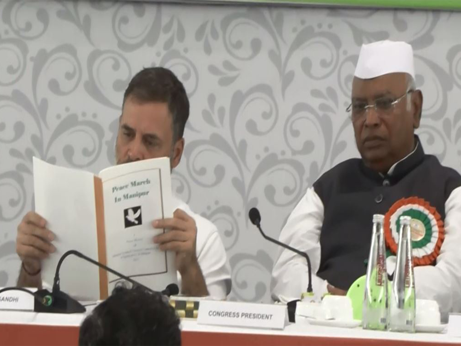 Congress chief Mallikarjun Kharge and MP Rahul Gandhi at CWC meeting in Patna (Photo/ANI) Congress chief Mallikarjun Kharge and MP Rahul Gandhi at CWC meeting in Patna (Photo/ANI)