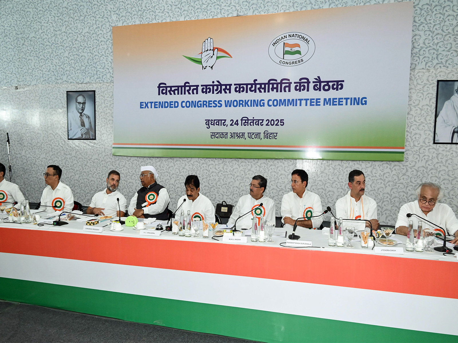 Visual of Congress Working Committee meeing in Patna (Photo: ANI) Visual of Congress Working Committee meeing in Patna (Photo: ANI)