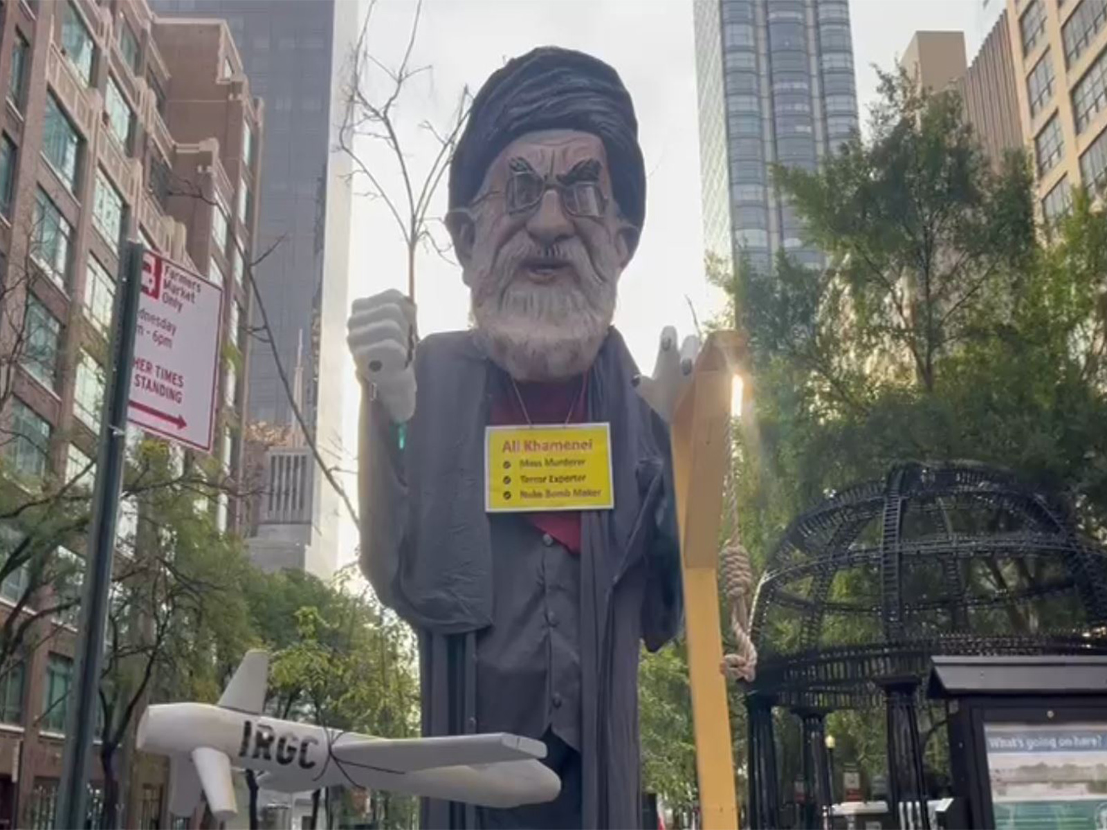 Protesters gather outside the UN Headquarters in New York against Iran’s government ahead of the President’s UNGA address (Photo/ANI) Protesters gather outside the UN Headquarters in New York against Iran’s government ahead of the President’s UNGA address (Photo/ANI)