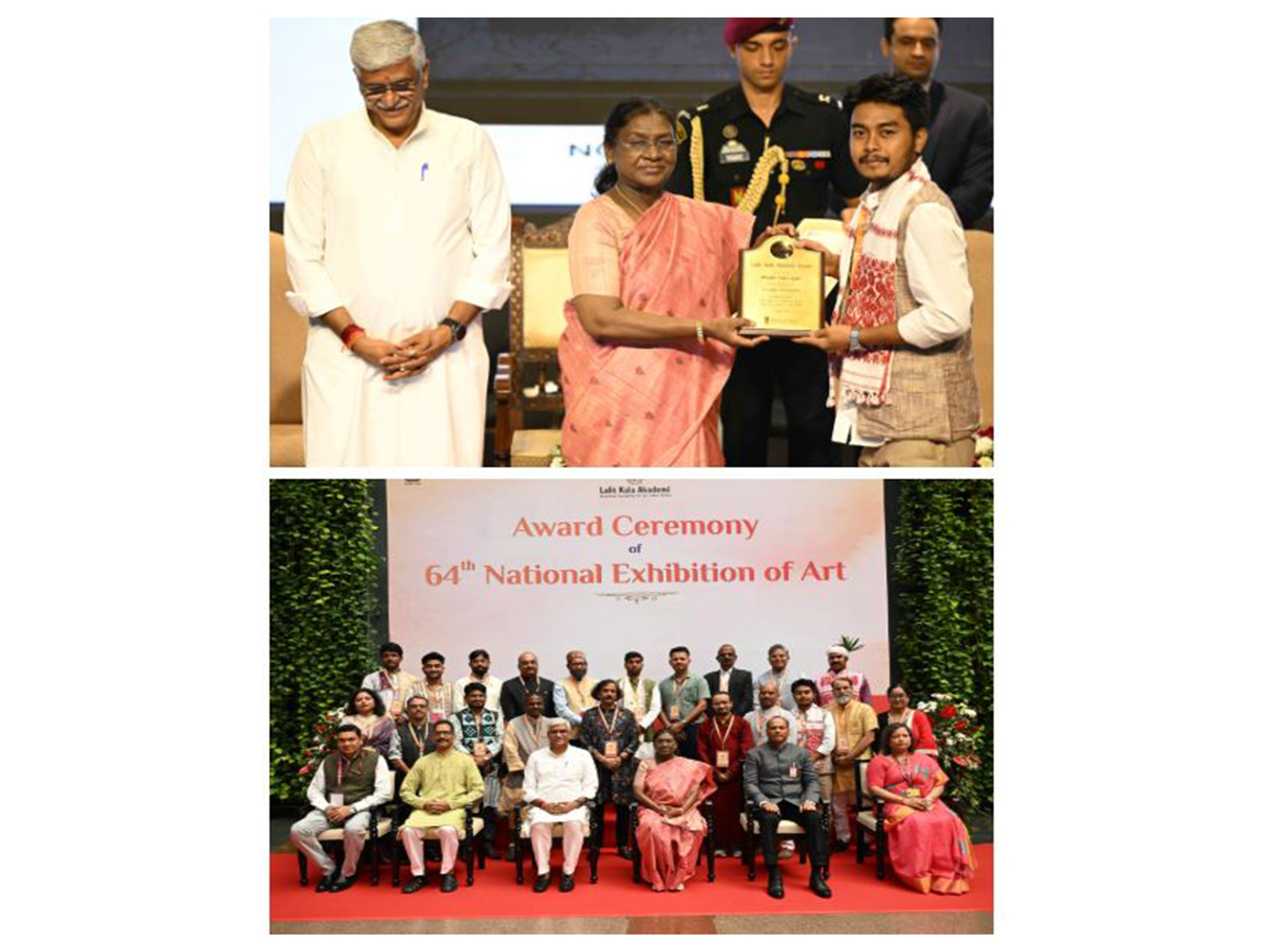 President Droupadi Murmu, graced the award ceremony of the 64th National Exhibition of Art (Photo/PIB) President Droupadi Murmu, graced the award ceremony of the 64th National Exhibition of Art (Photo/PIB)