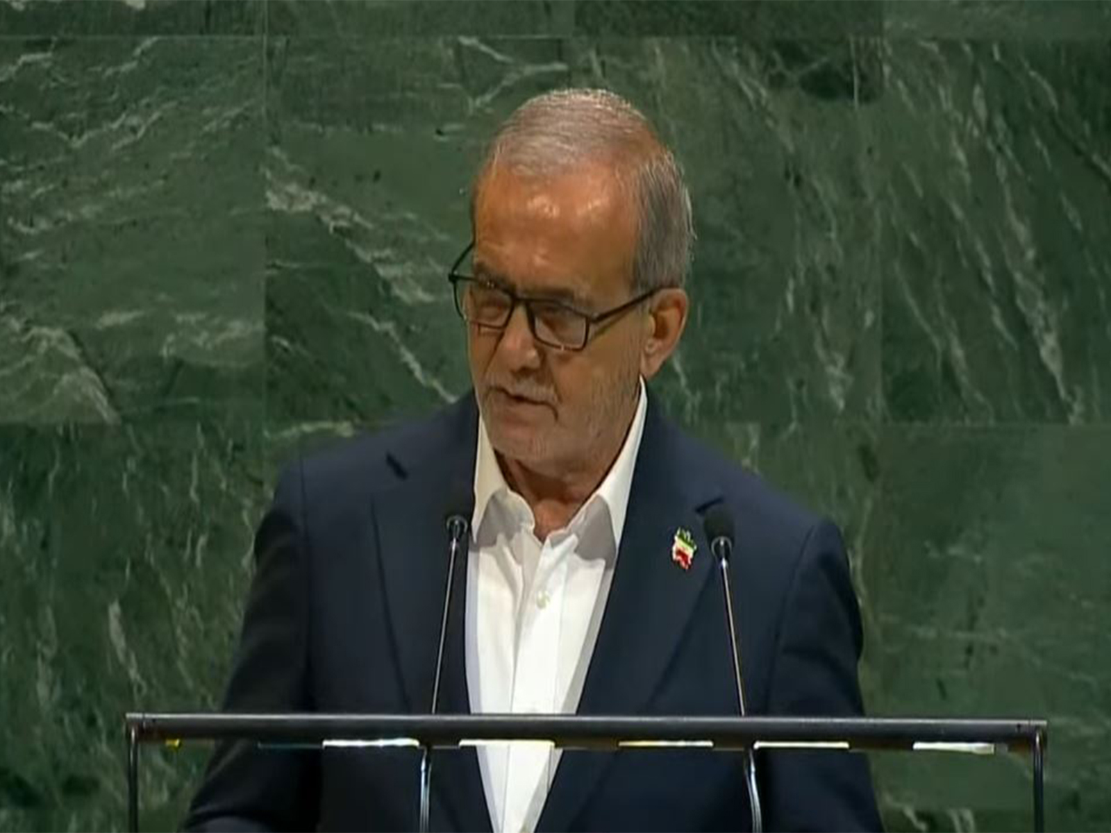Iranian President Masoud Pezeshkian addresses the UN General Assembly in New York (Photo/YouTube) Iranian President Masoud Pezeshkian addresses the UN General Assembly in New York (Photo/YouTube)