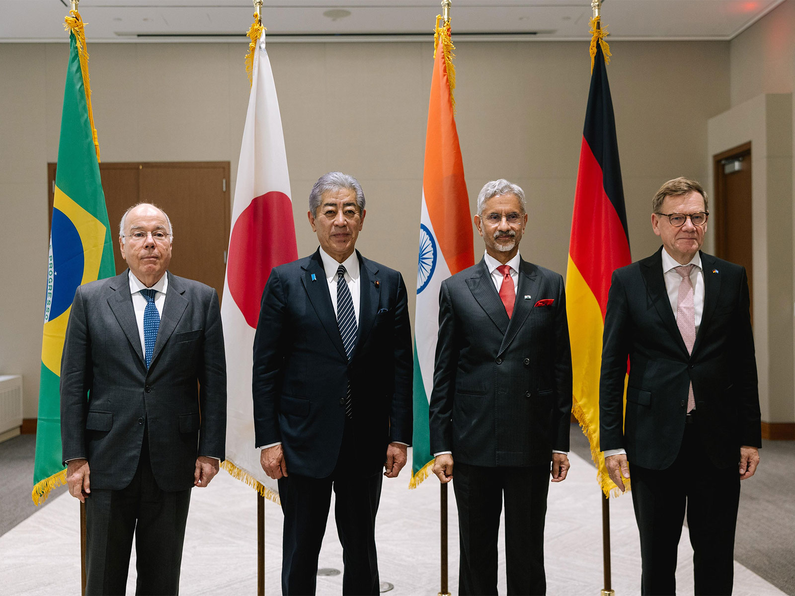 Jaishankar joins G4 counterparts at UNGA (Photo/X@DrSJaishankar) Jaishankar joins G4 counterparts at UNGA (Photo/X@DrSJaishankar)