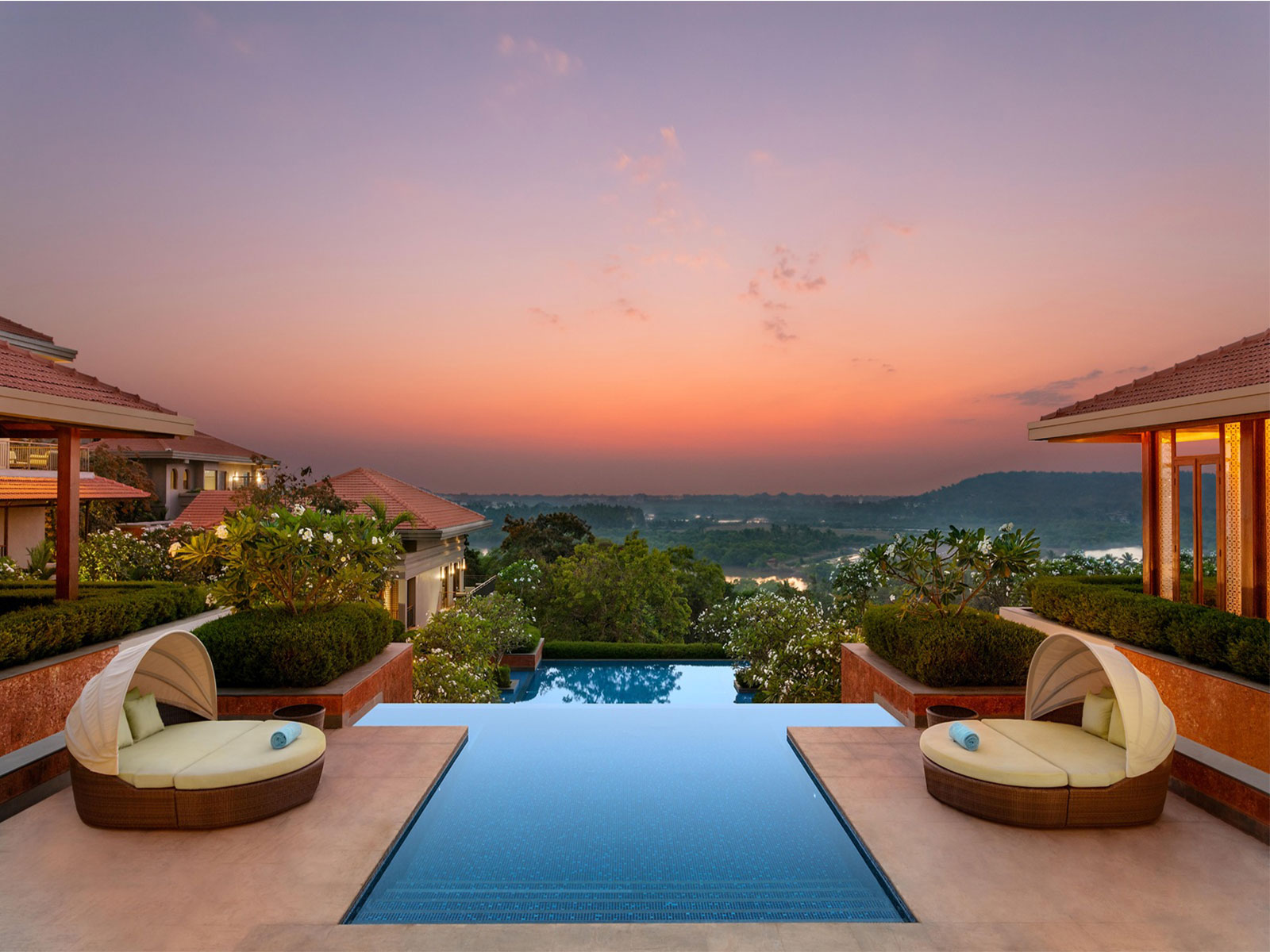 The Lounge Pool at the Hilton Goa Resort overlooking the Nerul River The Lounge Pool at the Hilton Goa Resort overlooking the Nerul River