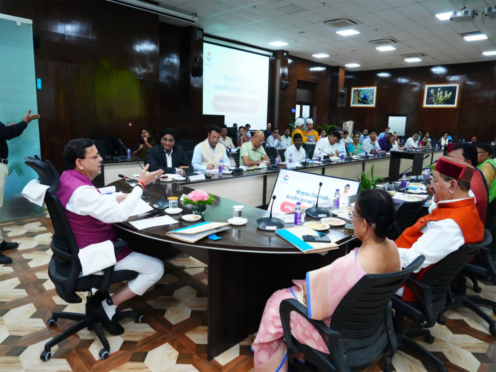 CM Pushkar Singh Dhami at the meeting of the State Disability Advisory Board. (Photo/ANI) CM Pushkar Singh Dhami at the meeting of the State Disability Advisory Board. (Photo/ANI)
