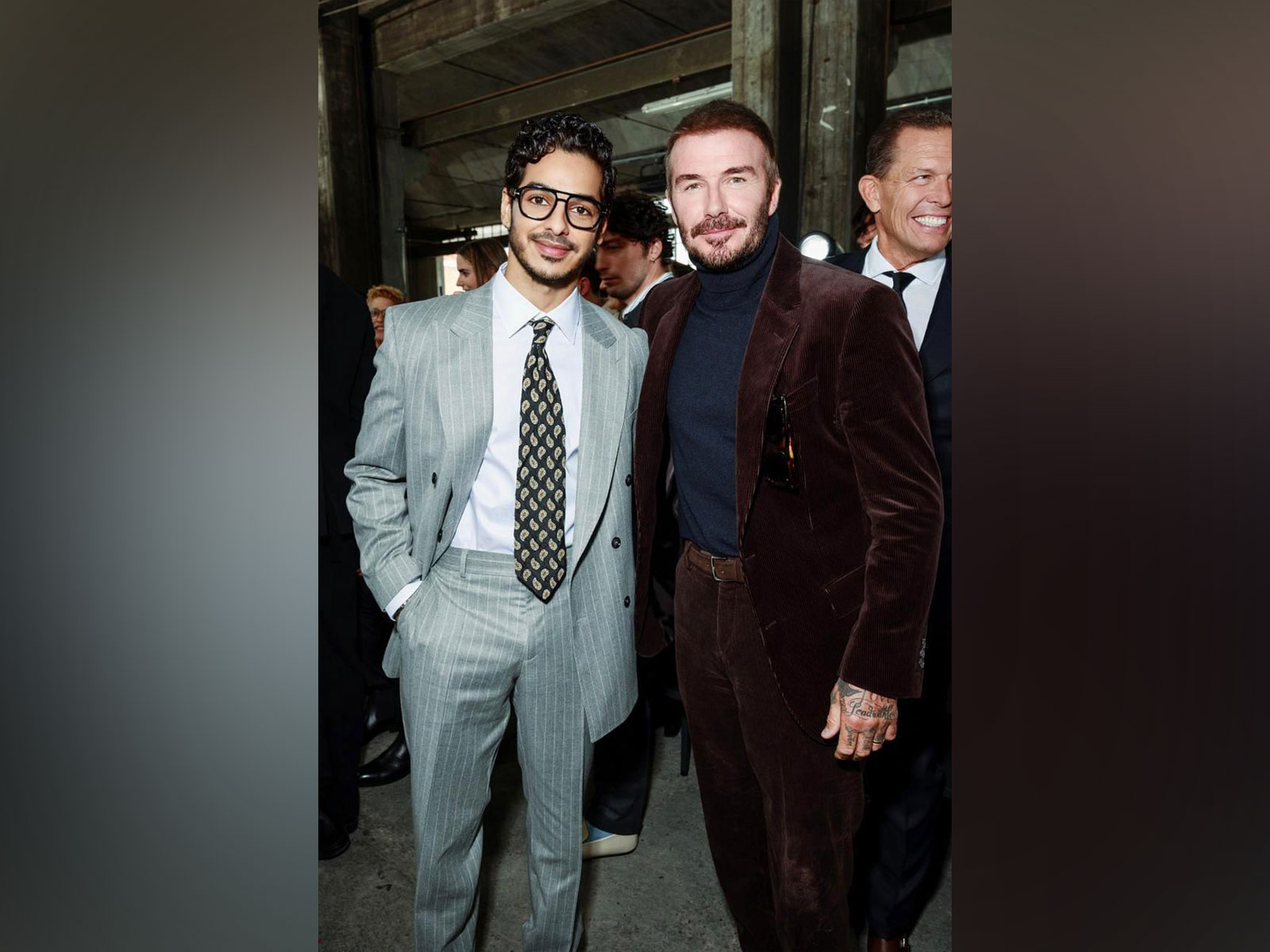Ace footballer David Beckham with actor Ishaan Khatter (Image source: Instagram@davidbeckham) Ace footballer David Beckham with actor Ishaan Khatter (Image source: Instagram@davidbeckham)