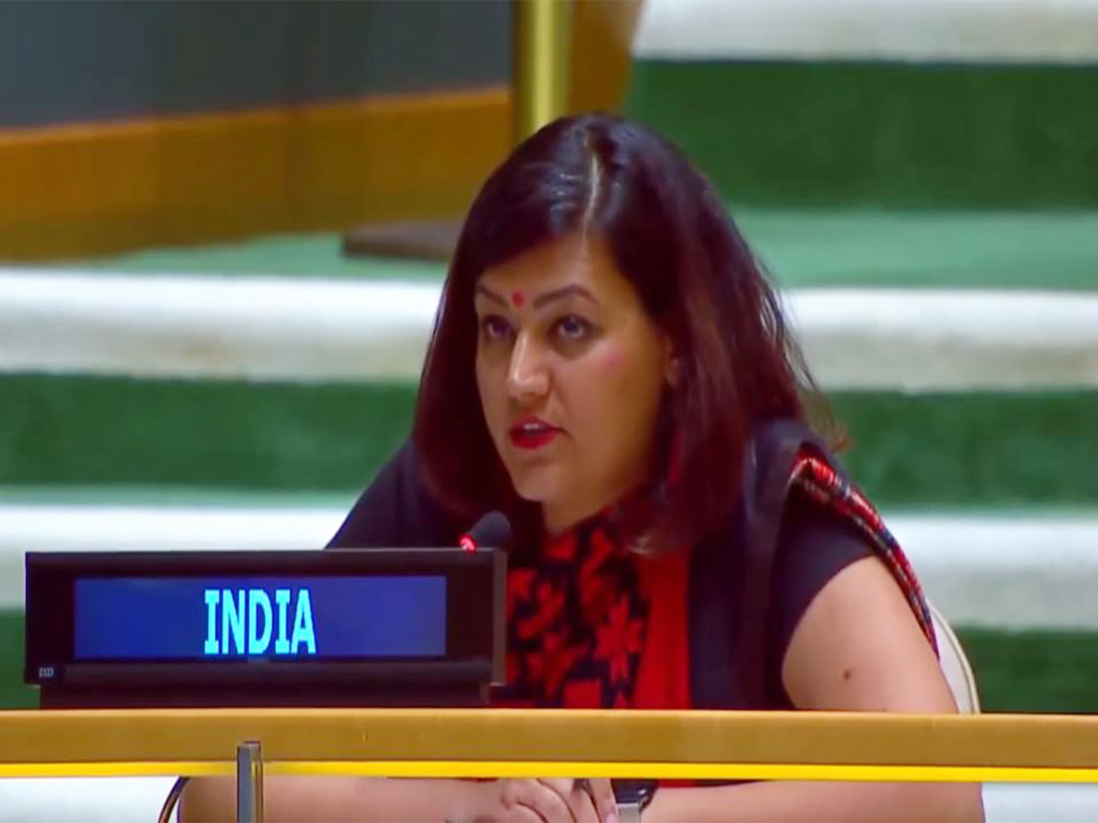 Petal Gahlot, First Secretary at India’s Permanent Mission to the UN (Photo/United NationsYouTube) Petal Gahlot, First Secretary at India’s Permanent Mission to the UN (Photo/United NationsYouTube)