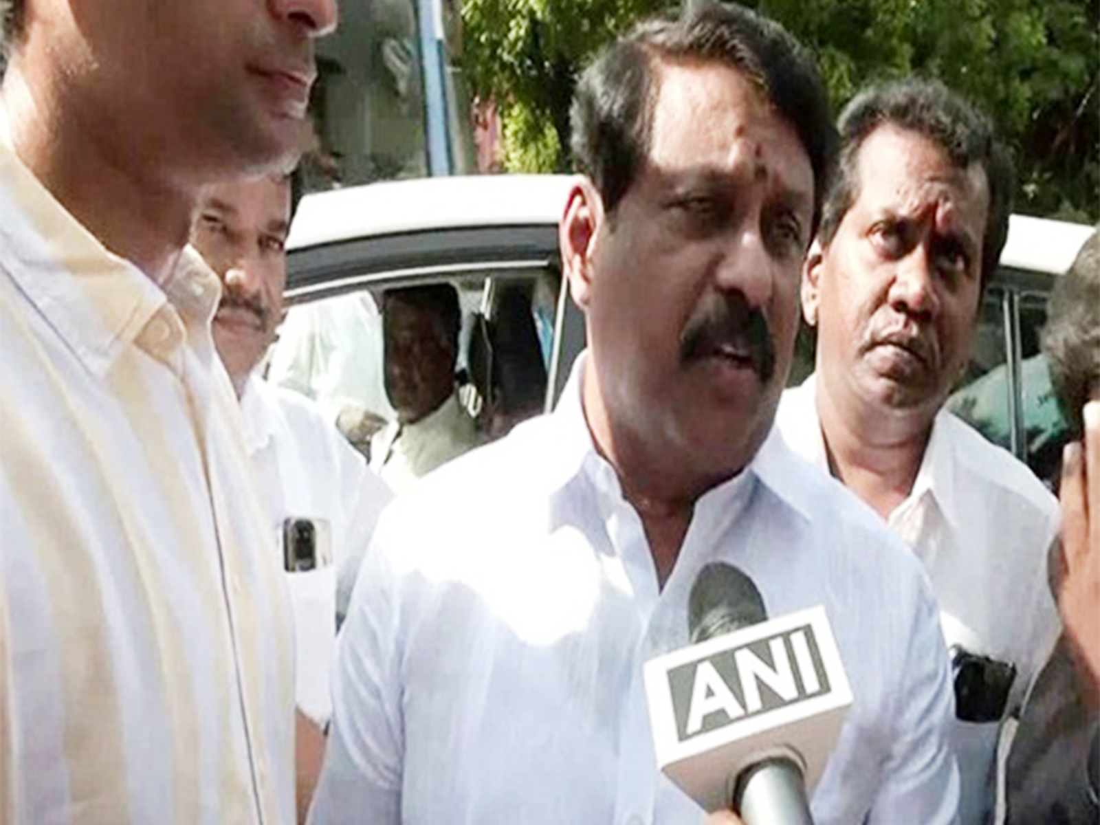 Tamil Nadu BJP President Nainar Nagendran in Karur (Photo/ANI)