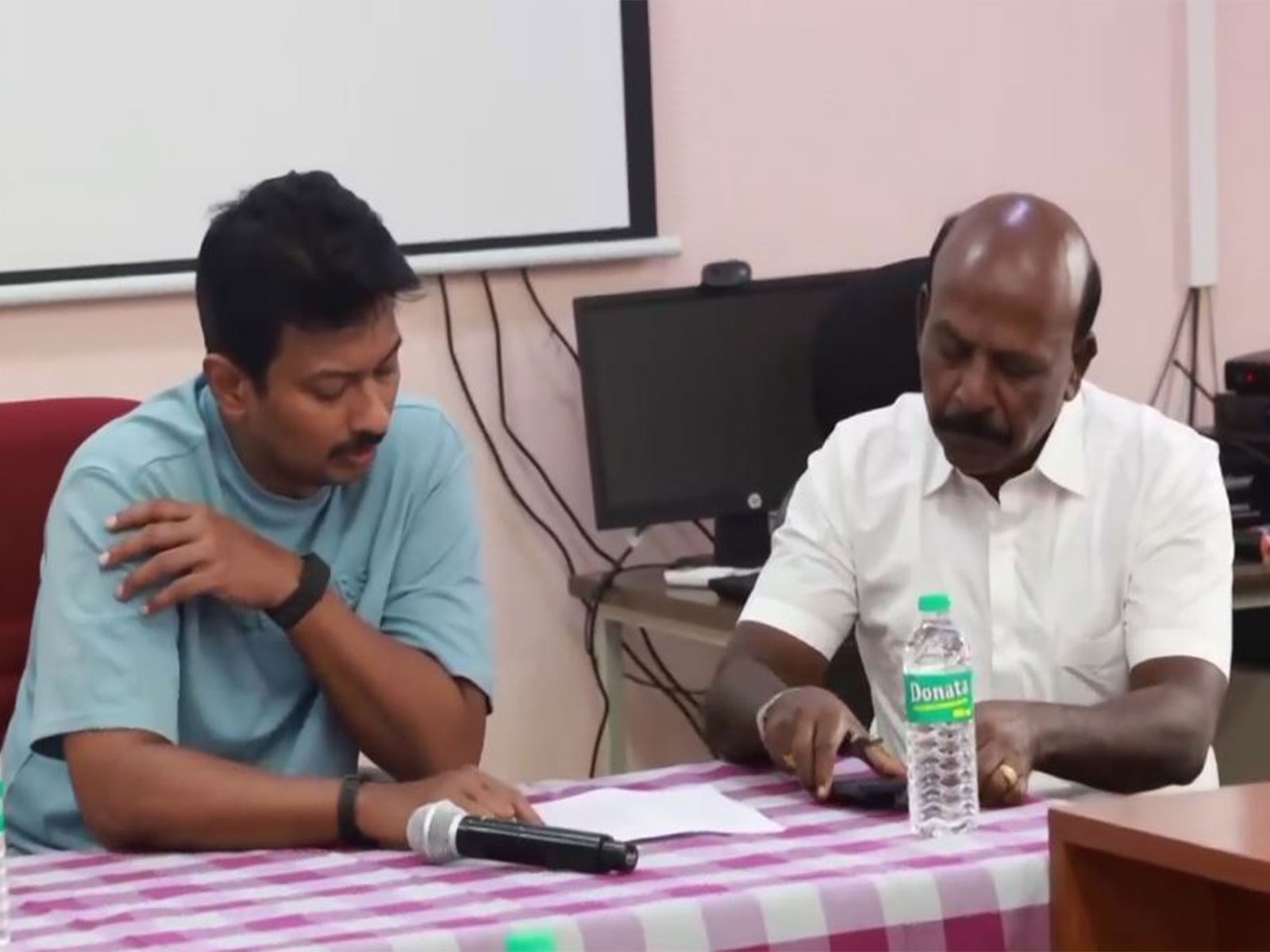 Tamil Nadu Deputy CM Udhayanidhi Stalin during the high-level review meeting. (Photo/ANI) Tamil Nadu Deputy CM Udhayanidhi Stalin during the high-level review meeting. (Photo/ANI)