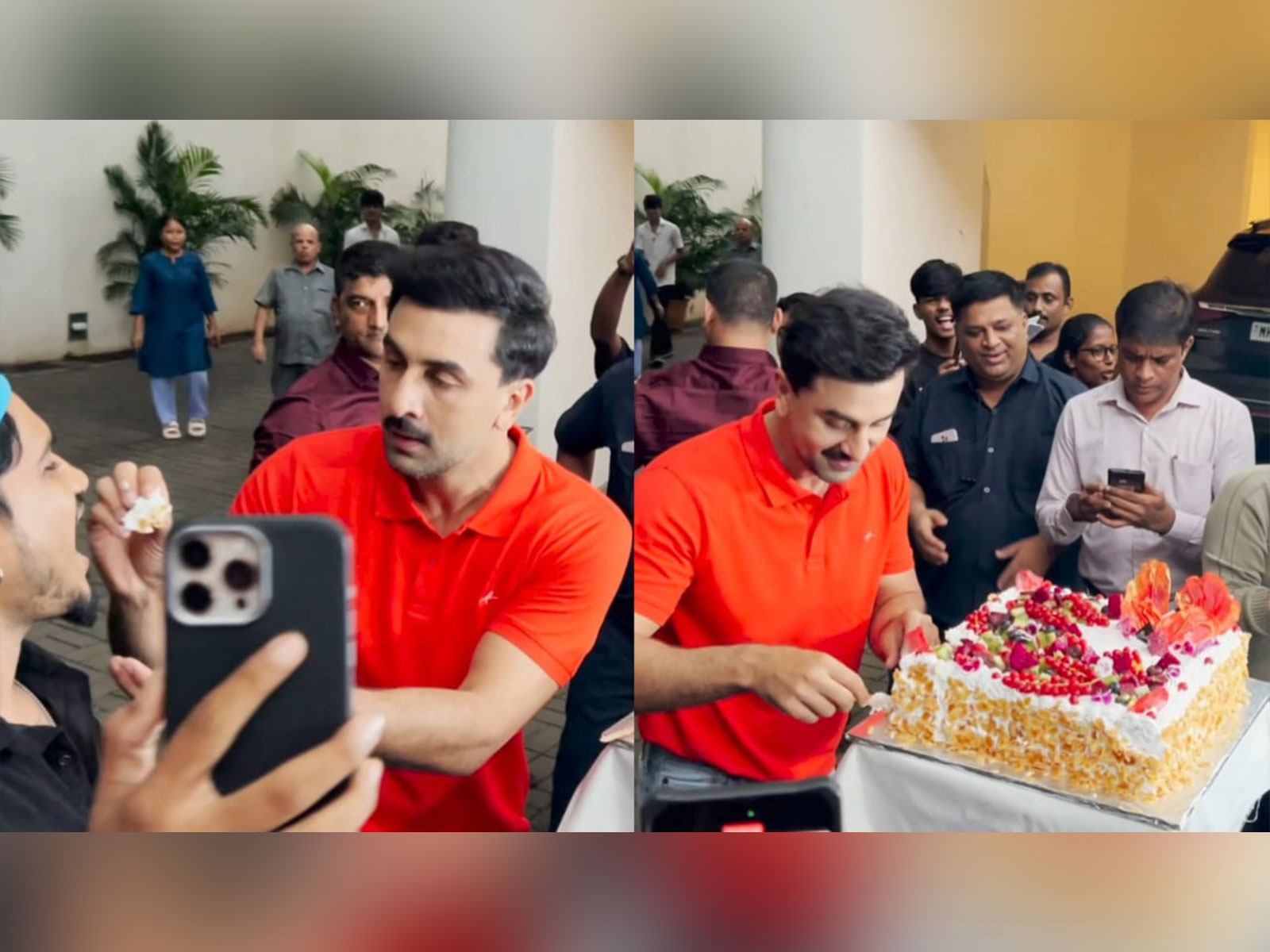 Ranbir Kapoor celebrates birthday with paps (Photo/ANI) Ranbir Kapoor celebrates birthday with paps (Photo/ANI)