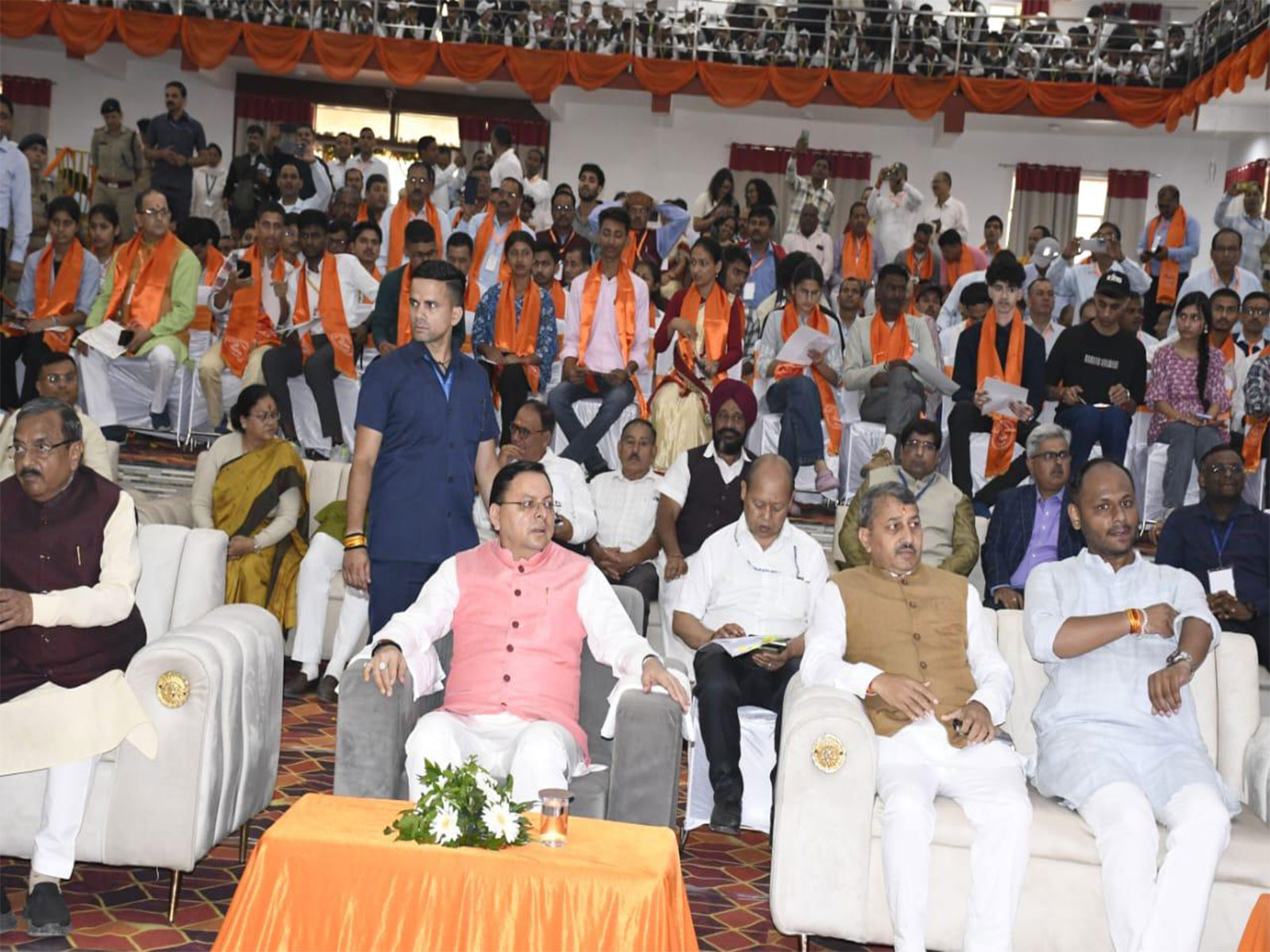 Uttarakhand CM Dhami listens to PM Modi’s 'Mann Ki Baat' episode (Photo/CMO)