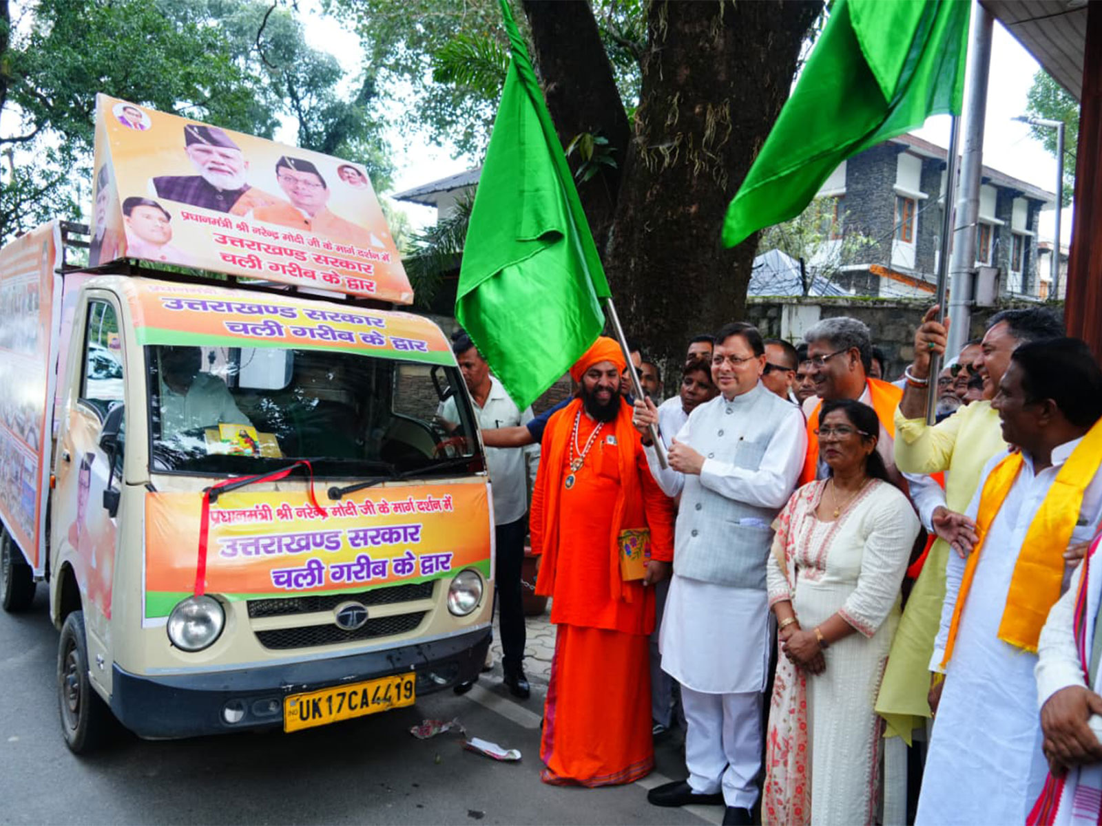 Uttarakhand CM Dhami flags off Ambedkar Social Welfare Camp Rath (Photo/ANI) Uttarakhand CM Dhami flags off Ambedkar Social Welfare Camp Rath (Photo/ANI)