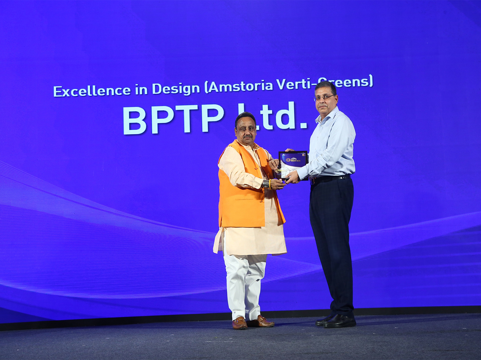 BPTP Ltd. receiving the award for 'Excellence in Design' for Amstoria Verti Greens at ET Now Swadesh Awards - Gems of North India BPTP Ltd. receiving the award for 'Excellence in Design' for Amstoria Verti Greens at ET Now Swadesh Awards - Gems of North India