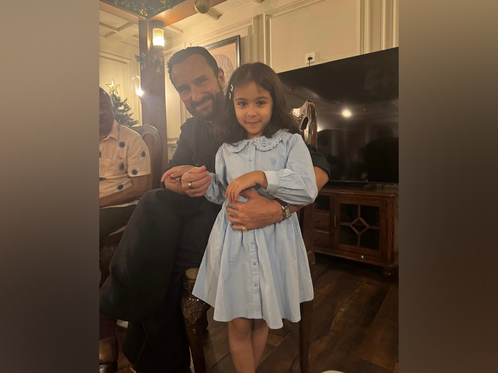 Saif Ali Khan with his niece (Image source: Kareena's Instagram) Saif Ali Khan with his niece (Image source: Kareena's Instagram)