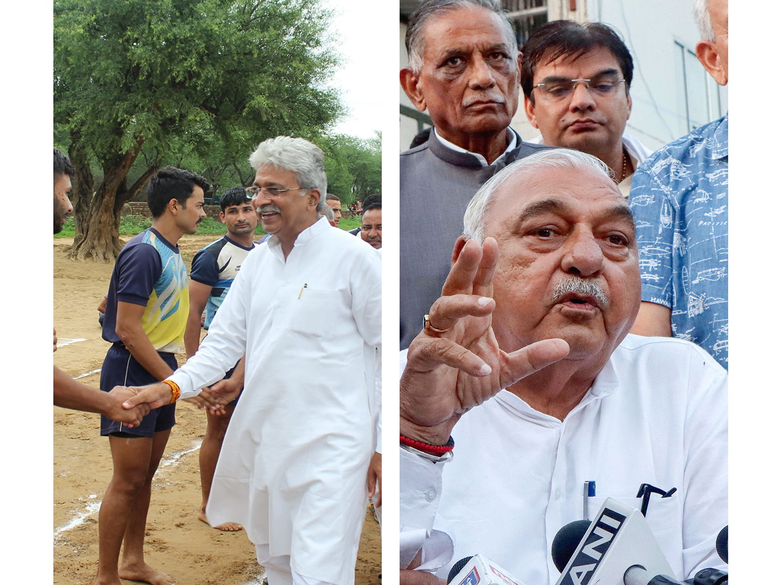 Rao Narender Singh and  Bhupinder Singh Hooda (Photo/ @RaoNarenderS/ File Photo ANI)  Rao Narender Singh and  Bhupinder Singh Hooda (Photo/ @RaoNarenderS/ File Photo ANI)