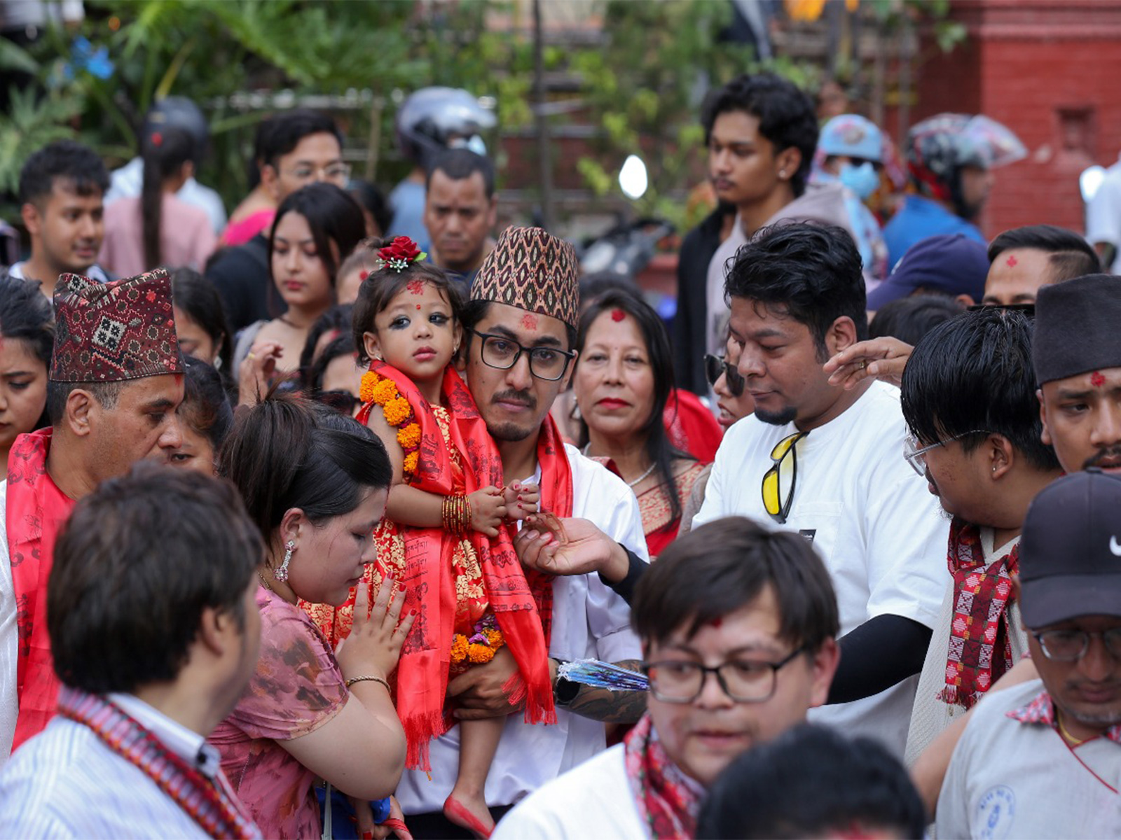 Toddler ‘Aryatara Shakya’ annointed as the Royal “Kumari” (Image/ANI)