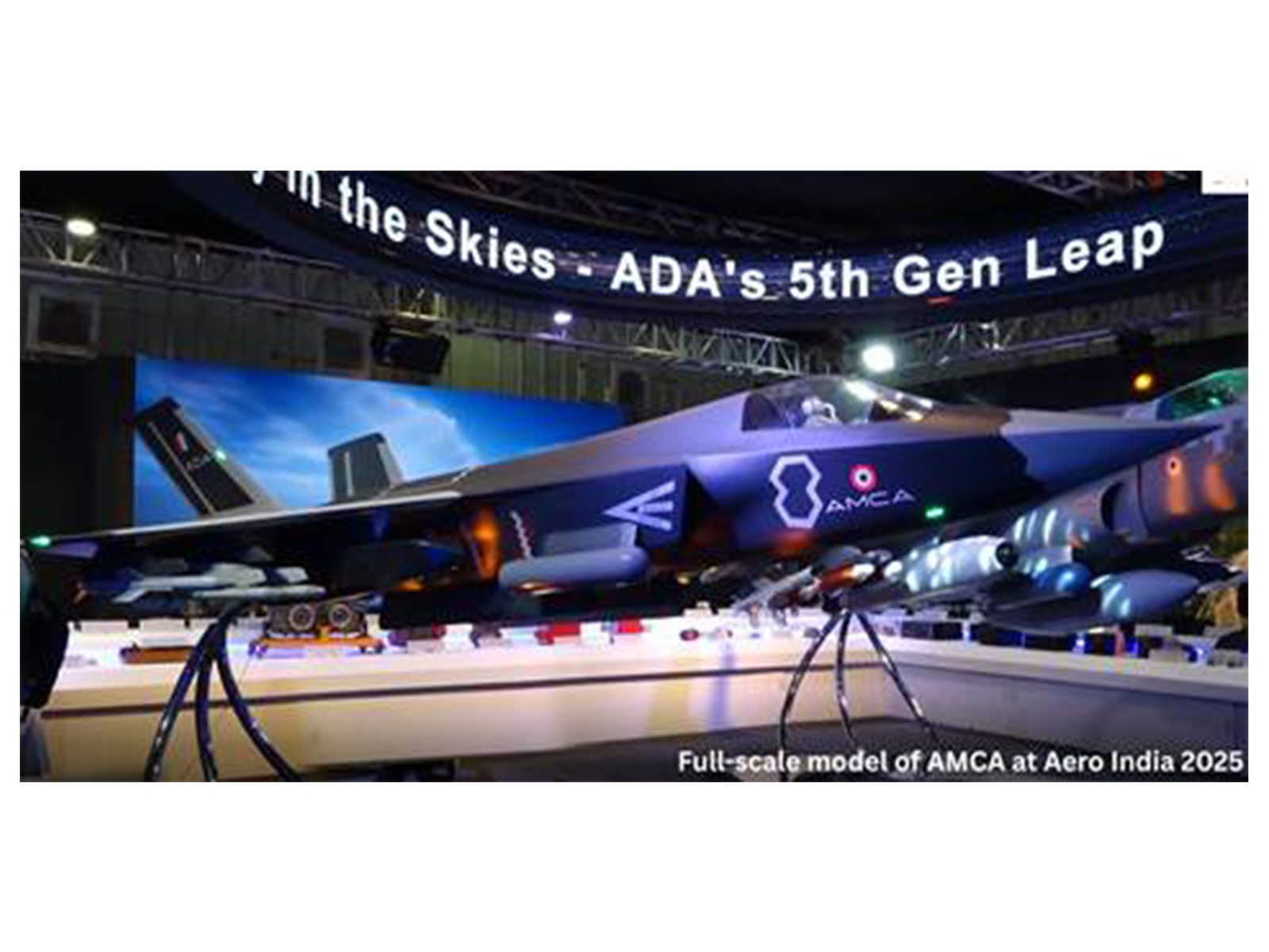 Full Scale model of the AMCAat Aero India 2025 (Photo/MoD) Full Scale model of the AMCAat Aero India 2025 (Photo/MoD)