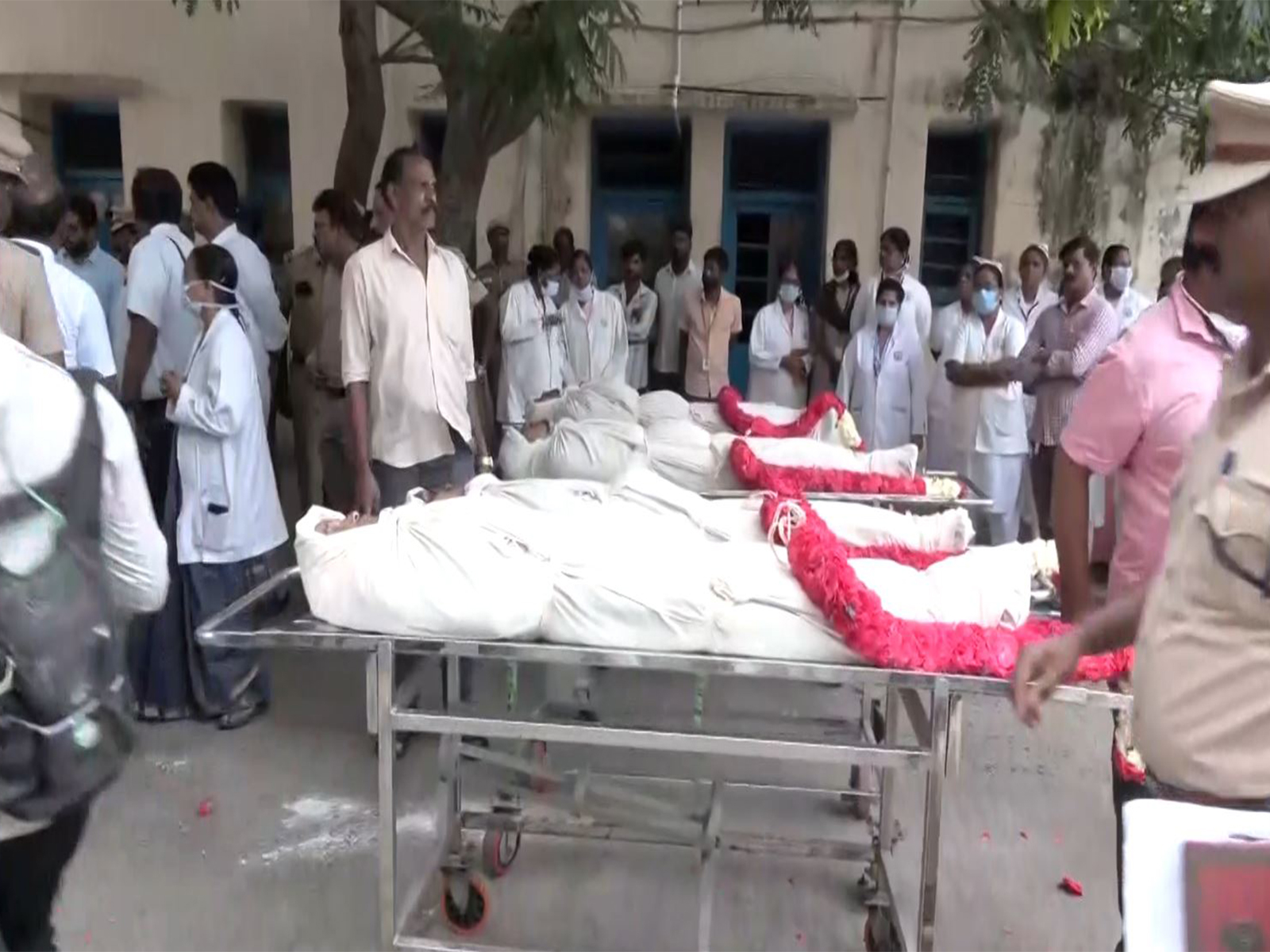 Mortal remains of those who died in the Ennore Power Plant accident  (Photo/ANI) Mortal remains of those who died in the Ennore Power Plant accident  (Photo/ANI)