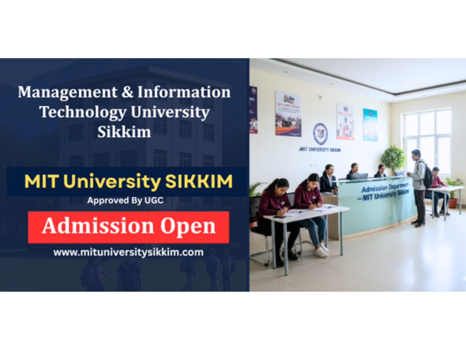 MIT University Sikkim Receives UGC Recognition, Management and Information Technology University Opens Admissions for UG, PG, and PhD Courses MIT University Sikkim Receives UGC Recognition, Management and Information Technology University Opens Admissions for UG, PG, and PhD Courses