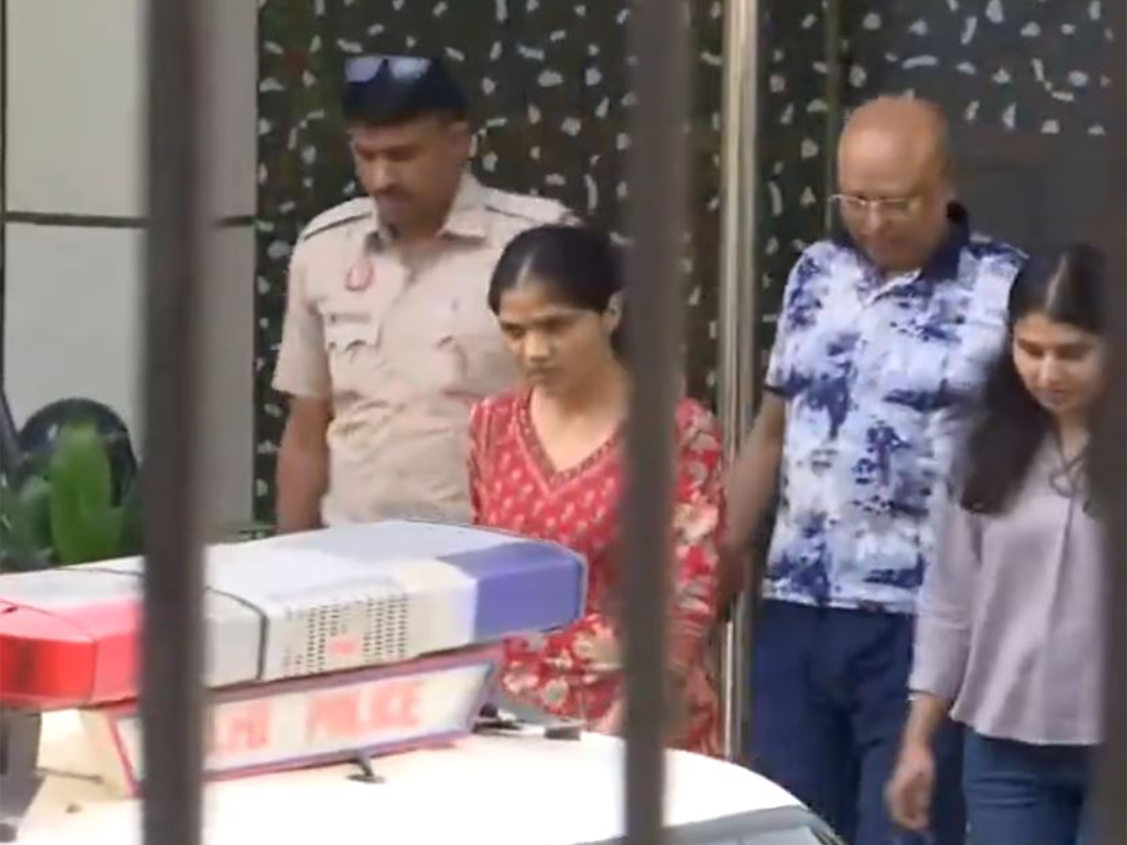 Delhi Police team leaves with Chaityananda Saraswati from Sri Sharda Institute of Indian Management (Photo/ANI) Delhi Police team leaves with Chaityananda Saraswati from Sri Sharda Institute of Indian Management (Photo/ANI)