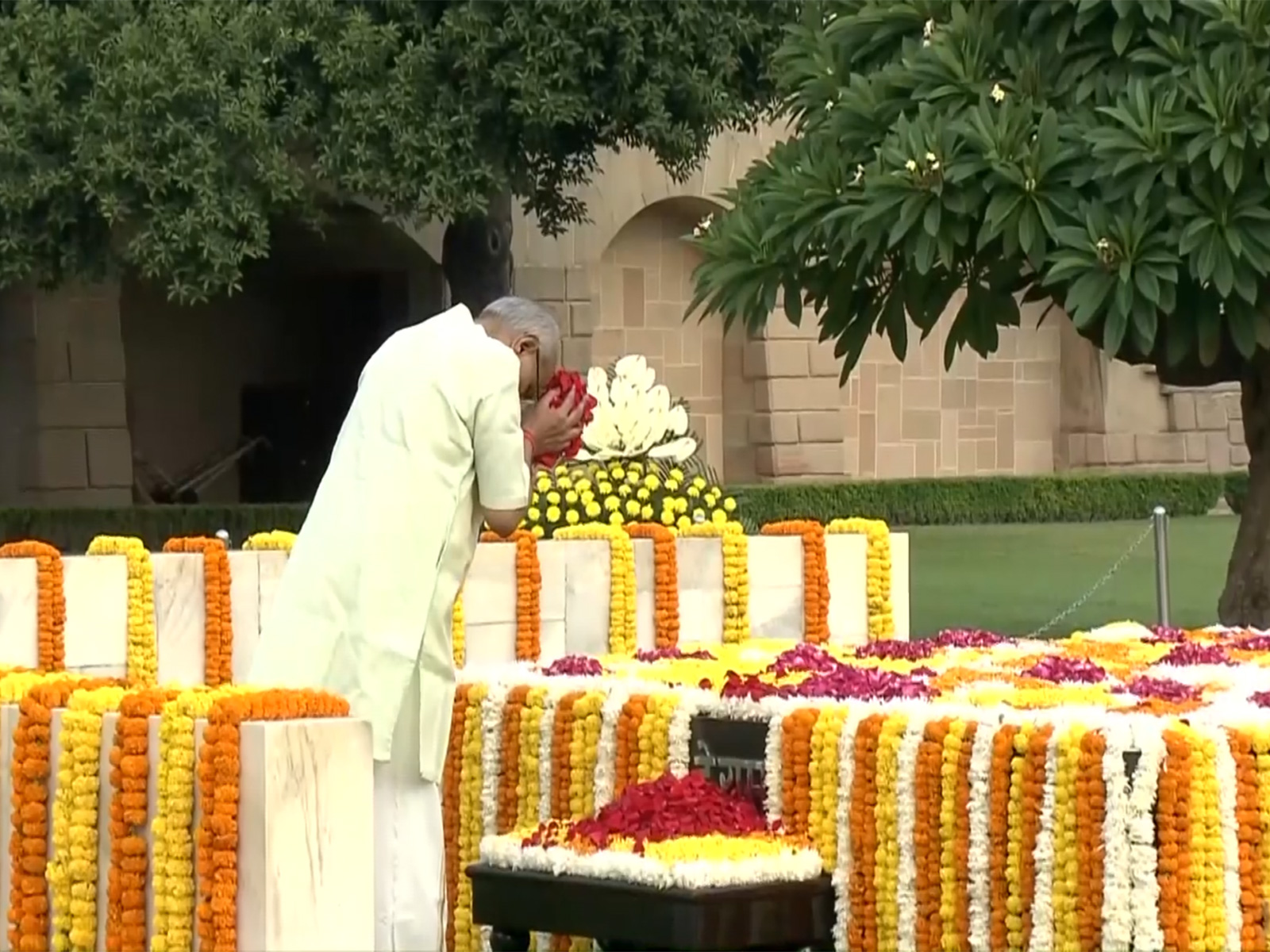 Vice President CP Radhakrishnan pays tribute to Mahatma Gandhi at Raj Ghat (Photo/ANI) Vice President CP Radhakrishnan pays tribute to Mahatma Gandhi at Raj Ghat (Photo/ANI)