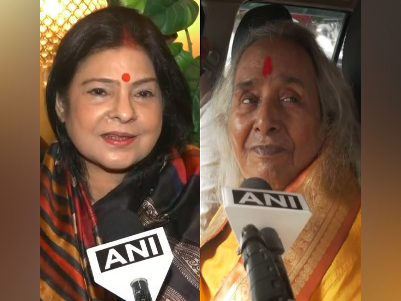 Folk singer Malini Awasthi, late singer Pandit Chhannulal Mishra (Photo/ANI) Folk singer Malini Awasthi, late singer Pandit Chhannulal Mishra (Photo/ANI)