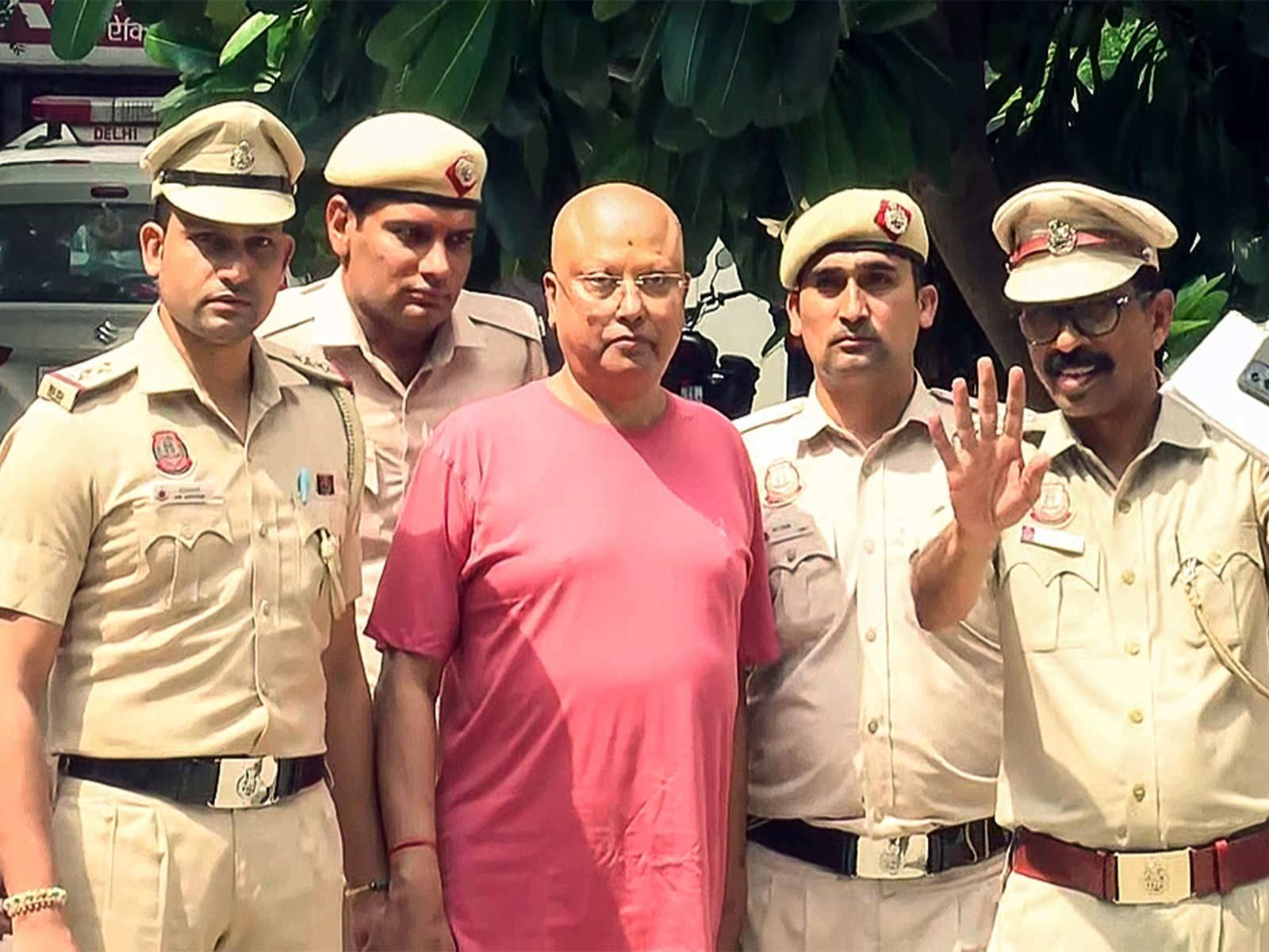 Chaitanyananda Saraswati in custody (Photo/ANI) Chaitanyananda Saraswati in custody (Photo/ANI)