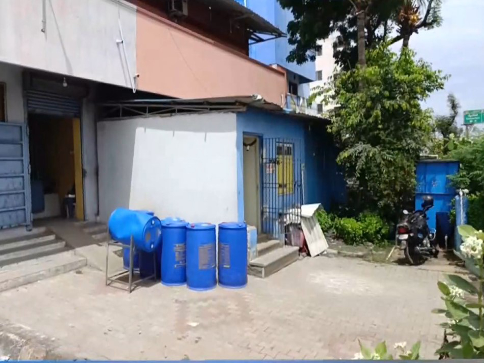 Visuals outside Pharma manufacturing unit in Tamil Nadu (Photo/ANI) 