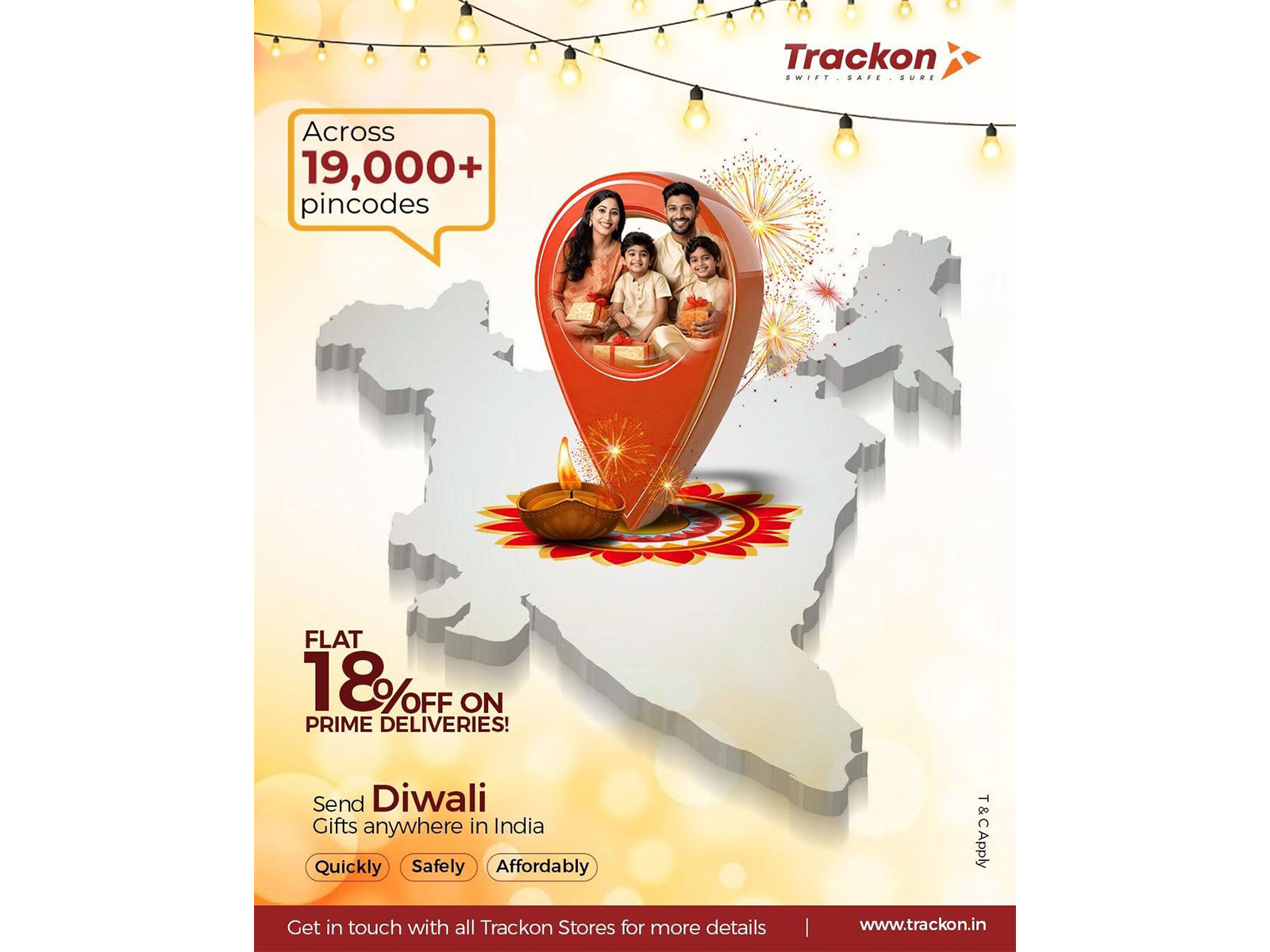 Delivering Festive Joy: Trackon Announces Special Diwali Campaign Delivering Festive Joy: Trackon Announces Special Diwali Campaign