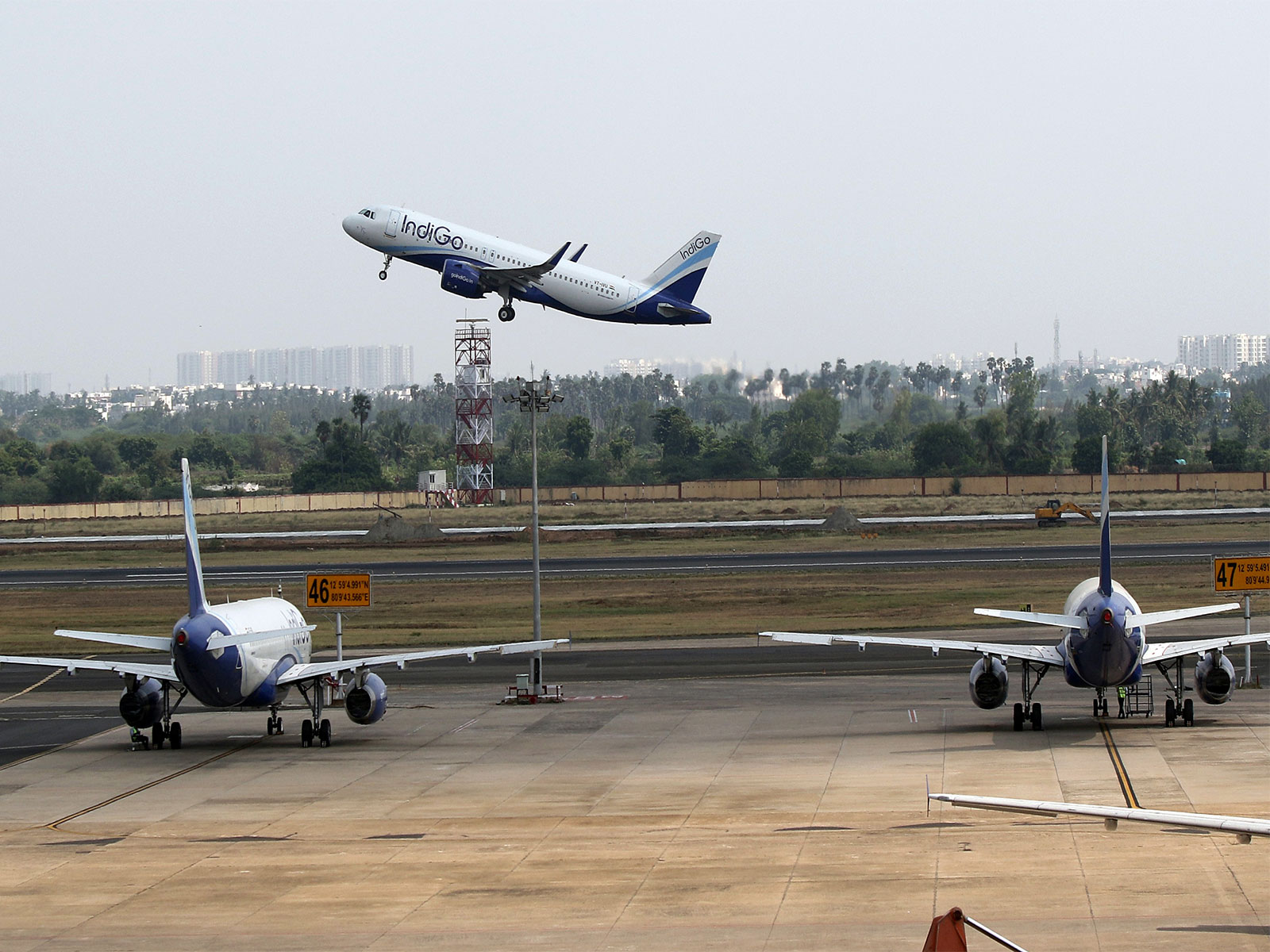 Visual of an IndiGo flight taking off (Photo/ANI) Visual of an IndiGo flight taking off (Photo/ANI)