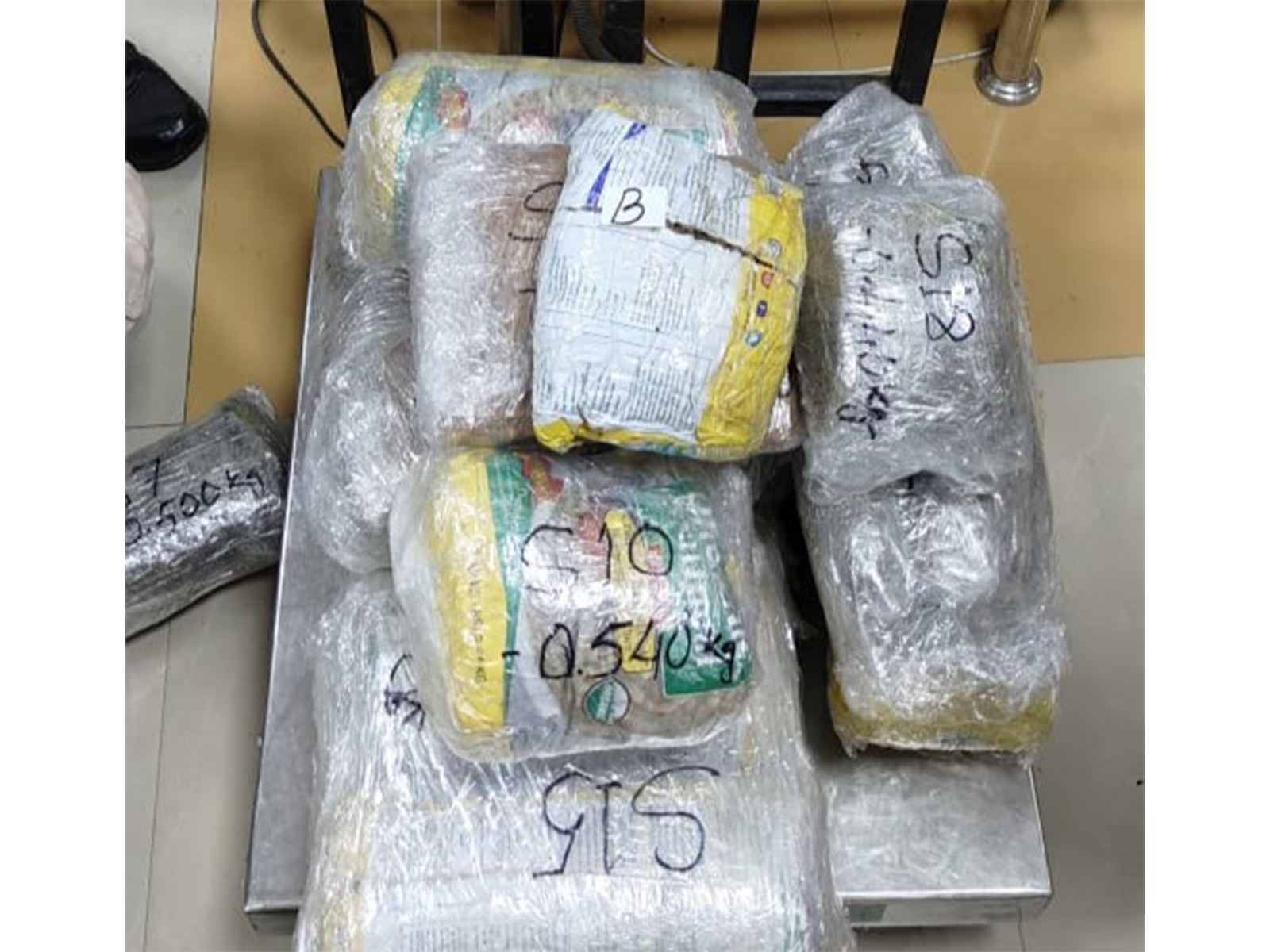 Cannabis seized at Imphal Airport (Photo/CISF) Cannabis seized at Imphal Airport (Photo/CISF)