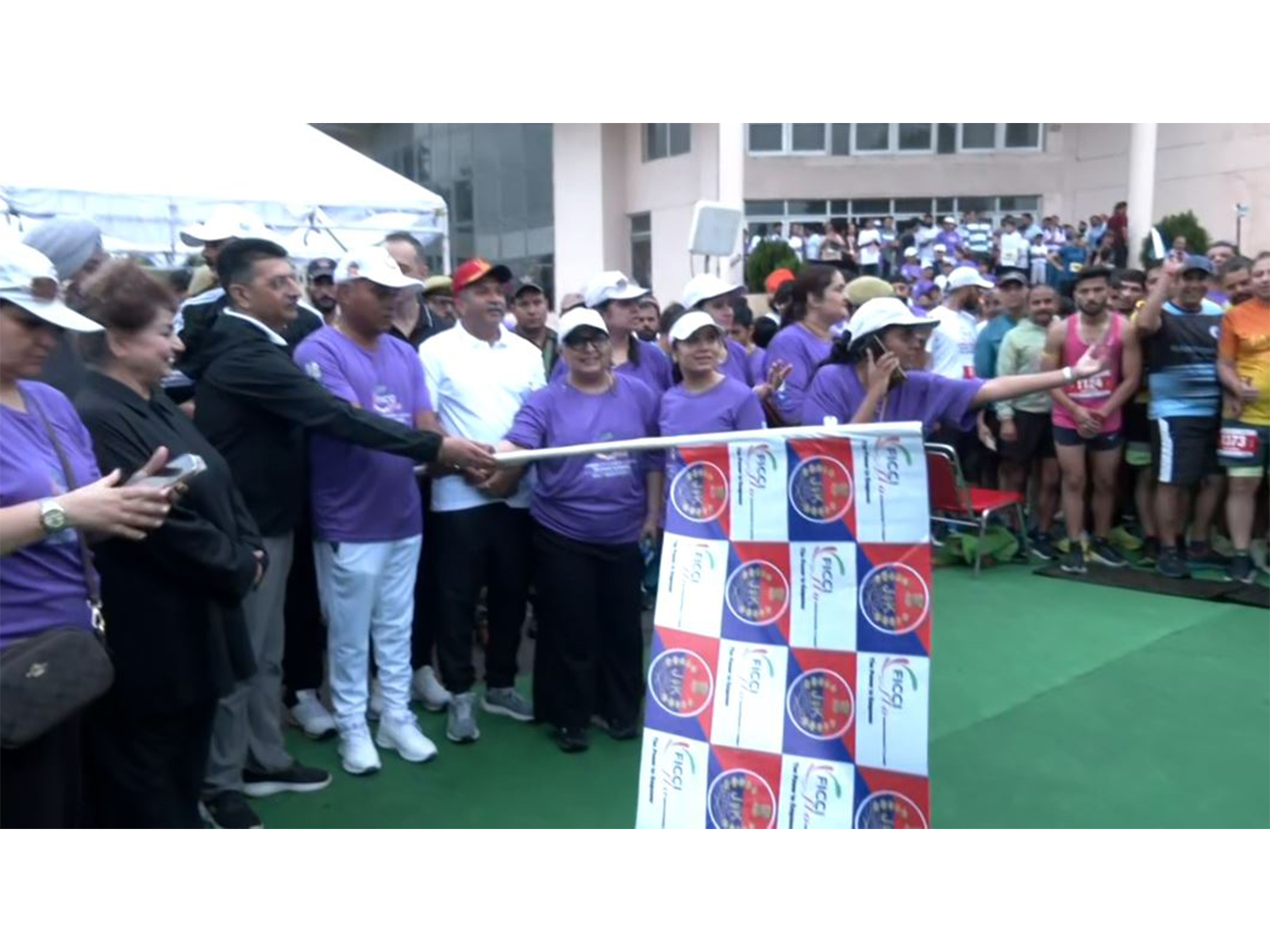 J-K Police, FICCI-FLO organise ‘Jammu Half Marathon’ against drug abuse (Photo/ANI) J-K Police, FICCI-FLO organise ‘Jammu Half Marathon’ against drug abuse (Photo/ANI)