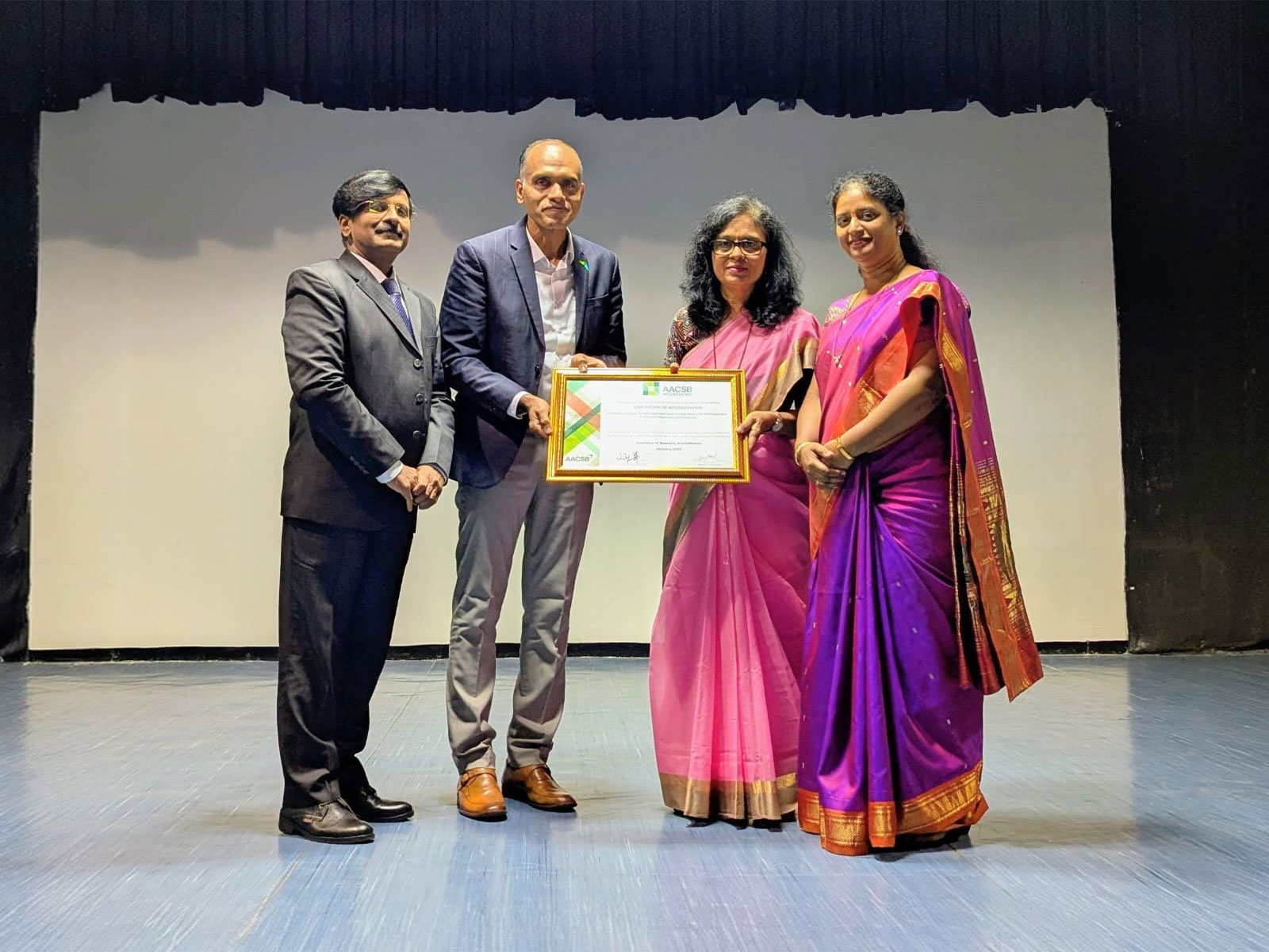 SCMHRD Receives the AACSB Re-Accreditation Certificate SCMHRD Receives the AACSB Re-Accreditation Certificate