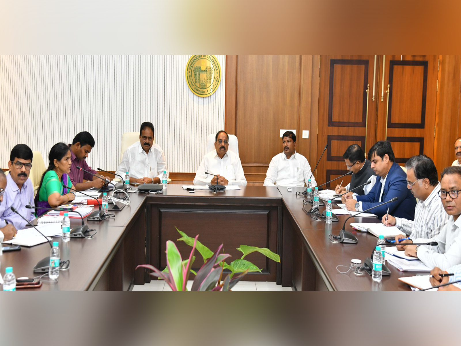 Telangana Agriculture Minister Thummala Nageshwar Rao holds meeting on cotton procurement (Photo/I&PR Telangana state) Telangana Agriculture Minister Thummala Nageshwar Rao holds meeting on cotton procurement (Photo/I&PR Telangana state)