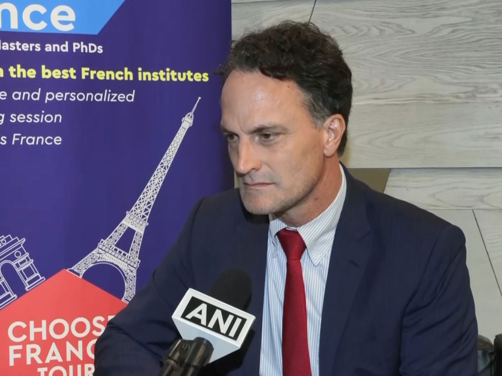 Counsellor for Education, Science and Culture at the Embassy of France in India, Grégor Trumel, during the “Choose France Tour,” highlighting rising Indian student enrolments and France’s goal to host 30,000 Indian students by 2030. (Photo/ANI)