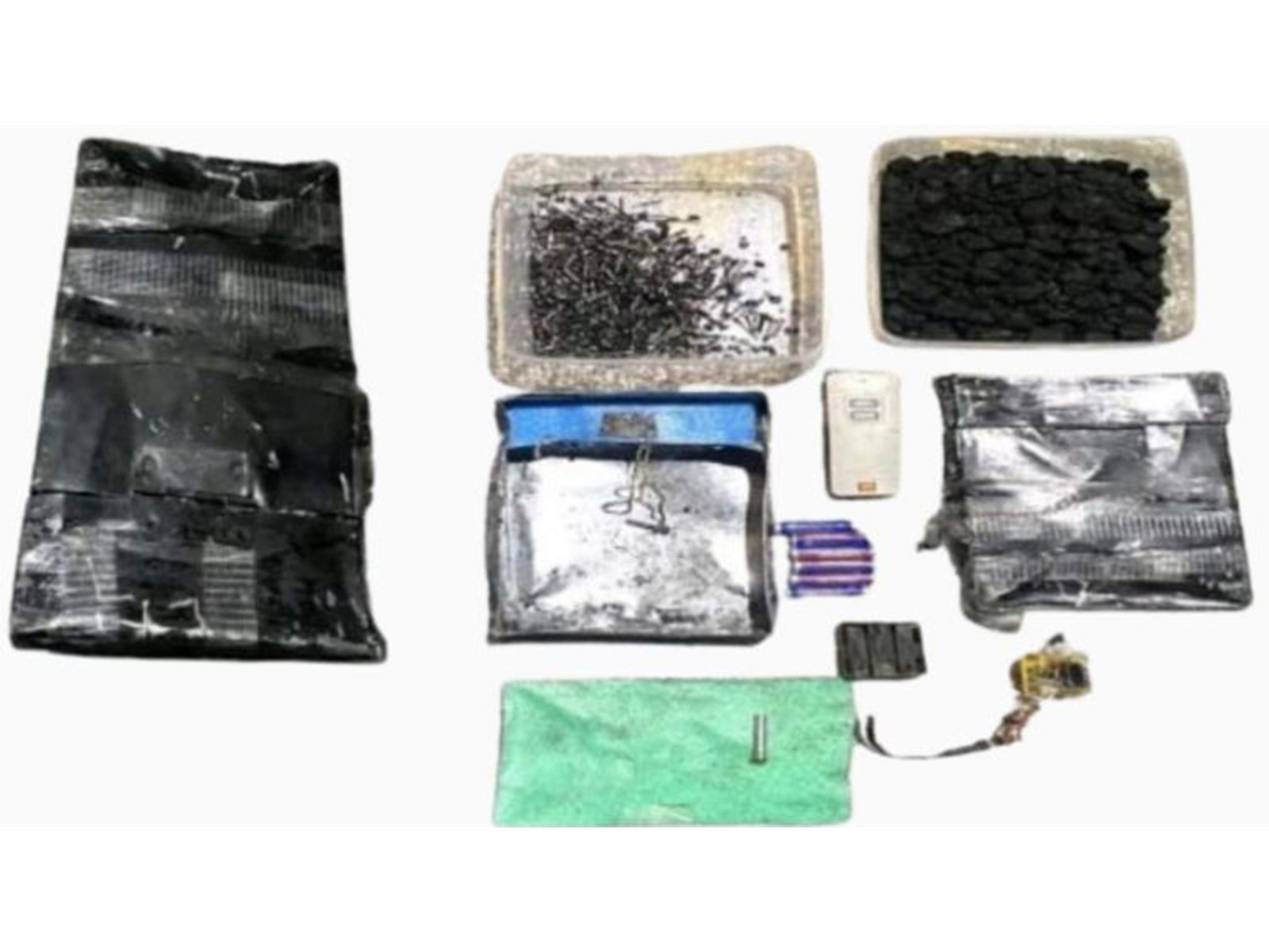 2.5 kg of Improvised Explosive Device and one remote control was recovered, as per police (Photo/X @DGPPunjabPolice) 2.5 kg of Improvised Explosive Device and one remote control was recovered, as per police (Photo/X @DGPPunjabPolice)