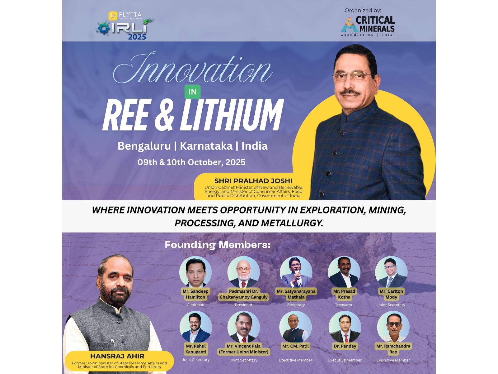 IRLi 2025 Inaugurated in Bengaluru, Brings Together Global Leaders to Drive Innovation in Rare Earths and Lithium IRLi 2025 Inaugurated in Bengaluru, Brings Together Global Leaders to Drive Innovation in Rare Earths and Lithium
