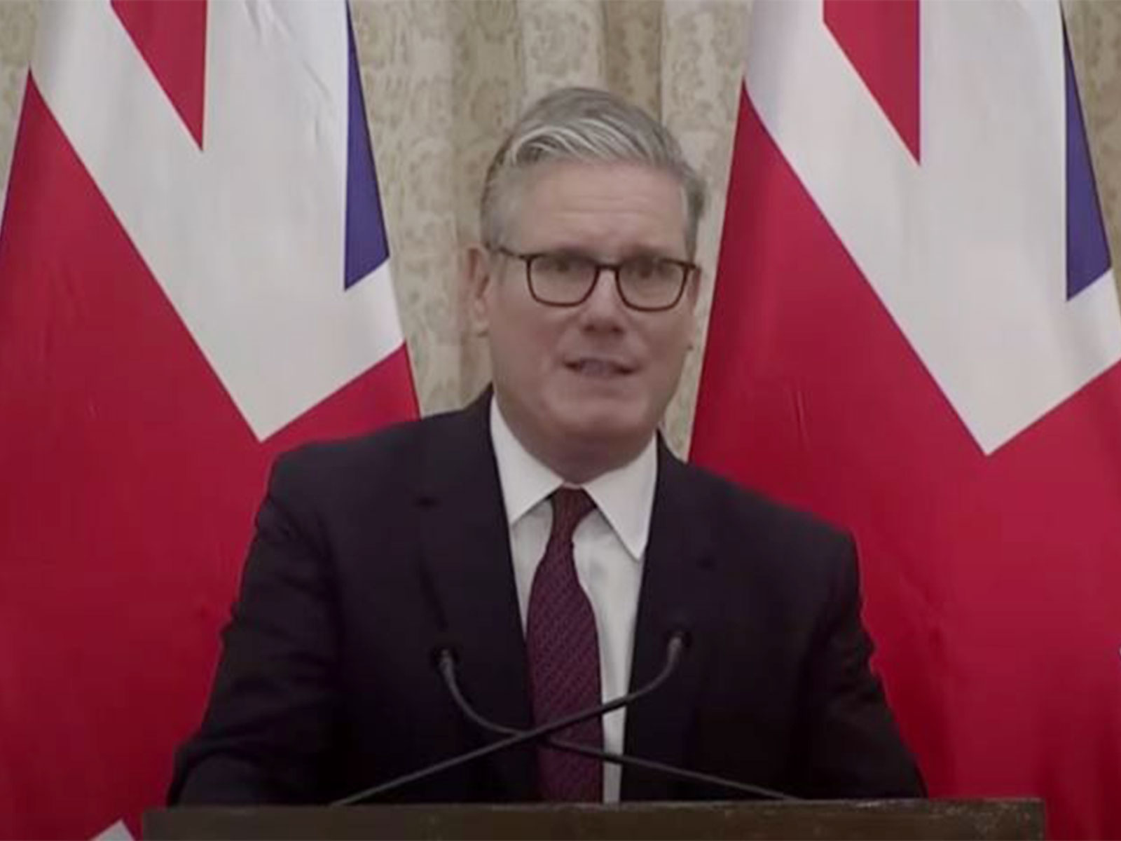 UK PM Keir Starmer addressing media during his visit to India (Photo/ YouTube @MEA India) UK PM Keir Starmer addressing media during his visit to India (Photo/ YouTube @MEA India)