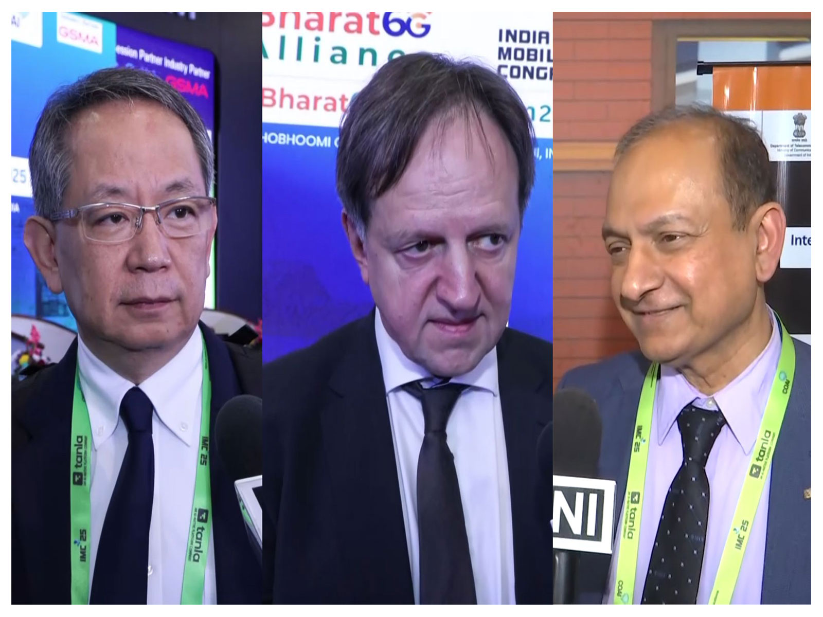 Iwao Hosako; Harald Haas; Ashutosh Dutta (Photo/ANI) Iwao Hosako; Harald Haas; Ashutosh Dutta (Photo/ANI)