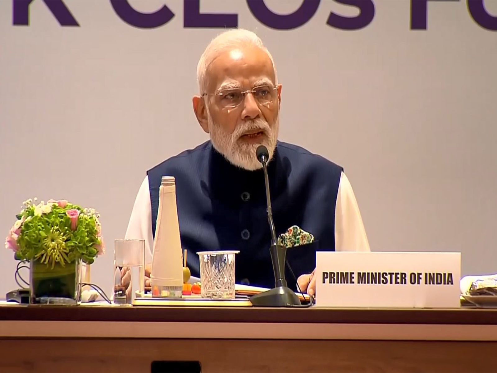 Prime Minister Narendra Modi addresses the CEO Forum in Mumbai, announcing that India will open its nuclear power sector to private participation to boost cooperation with the United Kingdom. (Photo/ANI) Prime Minister Narendra Modi addresses the CEO Forum in Mumbai, announcing that India will open its nuclear power sector to private participation to boost cooperation with the United Kingdom. (Photo/ANI)
