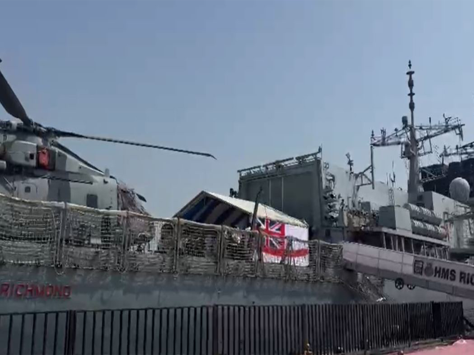 HMS Richmond during port call to Mumbai Port (Photo/ANI) HMS Richmond during port call to Mumbai Port (Photo/ANI)