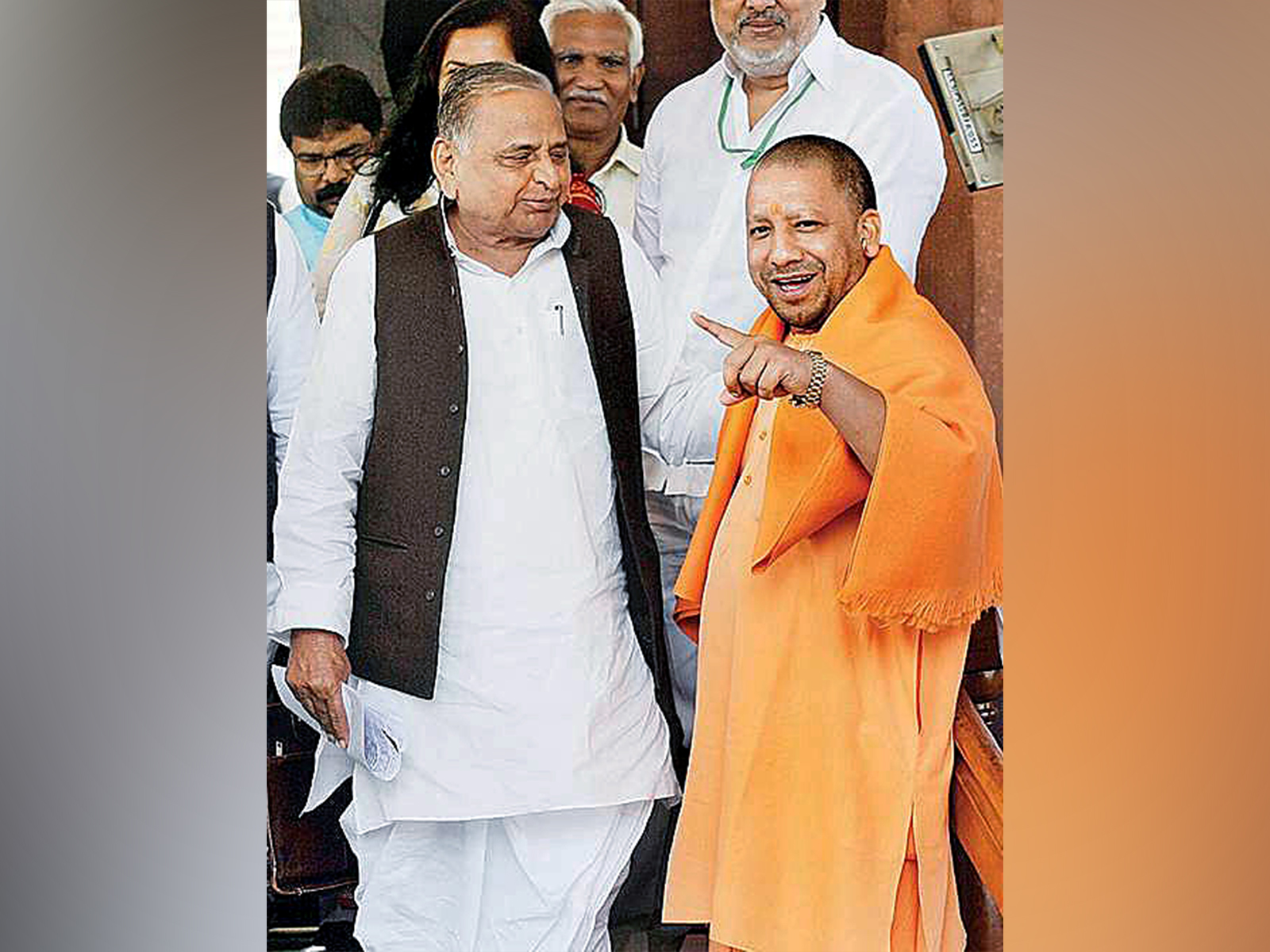 UP Chief Minister Yogi Adityanath with Mulayam Singh Yadav (Photo/ANI) UP Chief Minister Yogi Adityanath with Mulayam Singh Yadav (Photo/ANI)