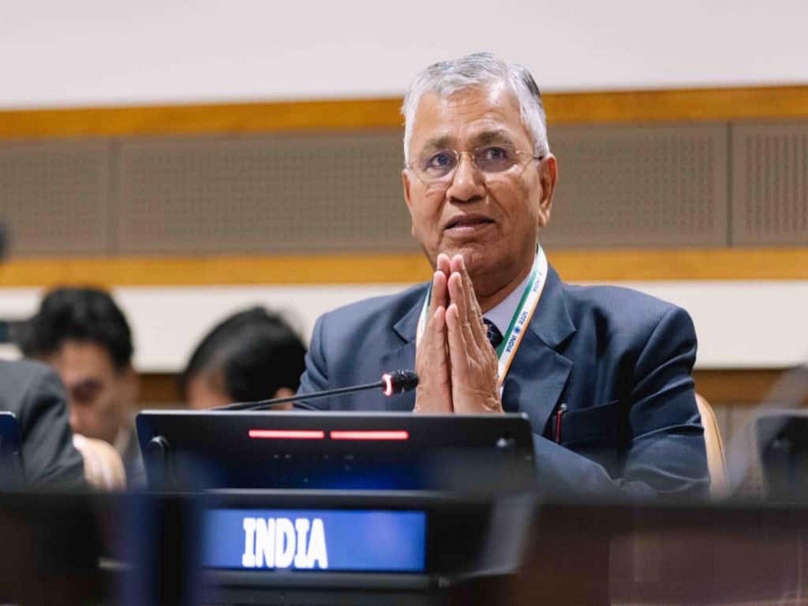 Lok Sabha MP PP Chaudhary at New York UN headquarters (Photo/ANI) Lok Sabha MP PP Chaudhary at New York UN headquarters (Photo/ANI)