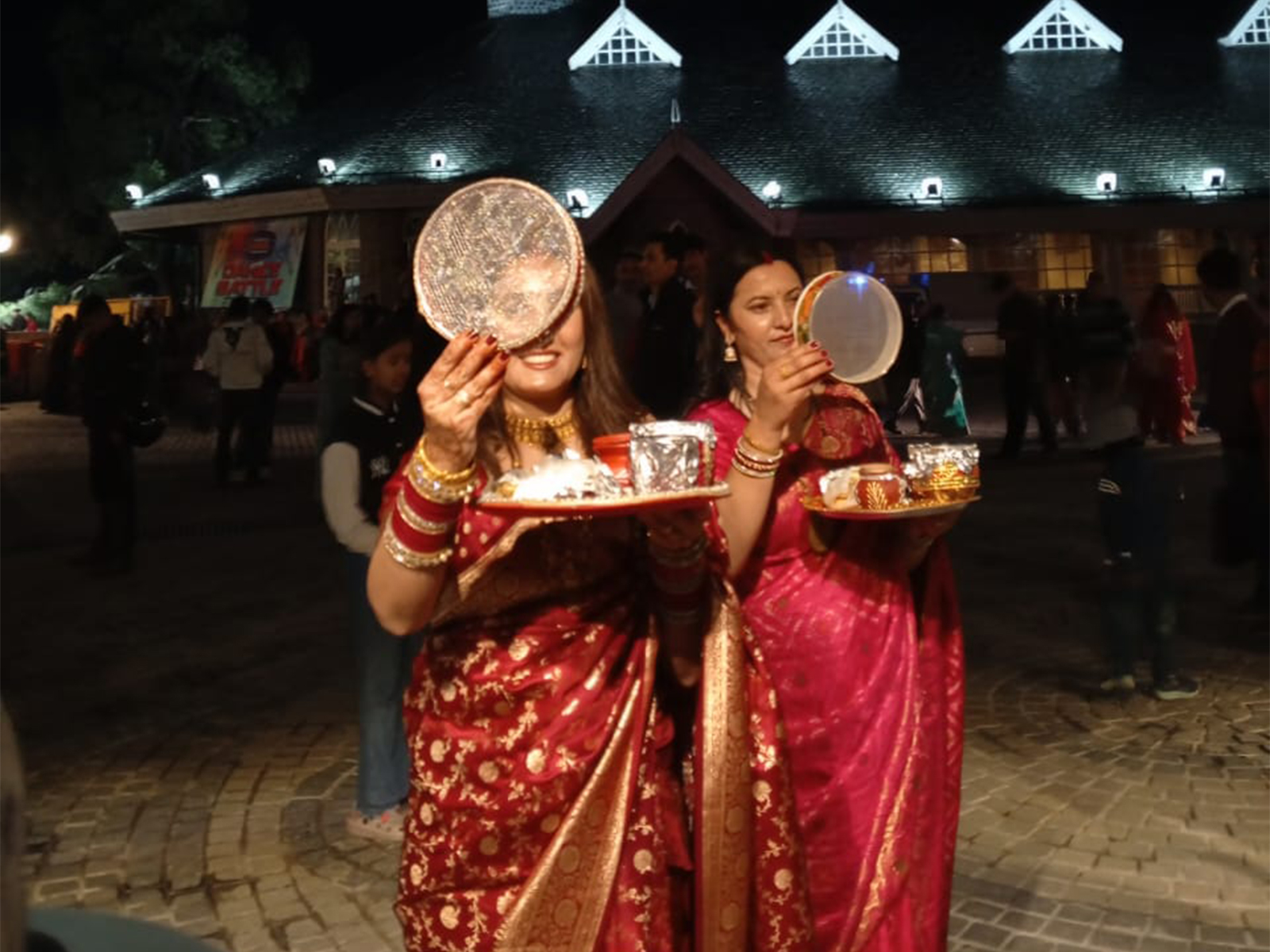 Shimla residents celebrating Karwa Chauth (Photo/ANI) Shimla residents celebrating Karwa Chauth (Photo/ANI)