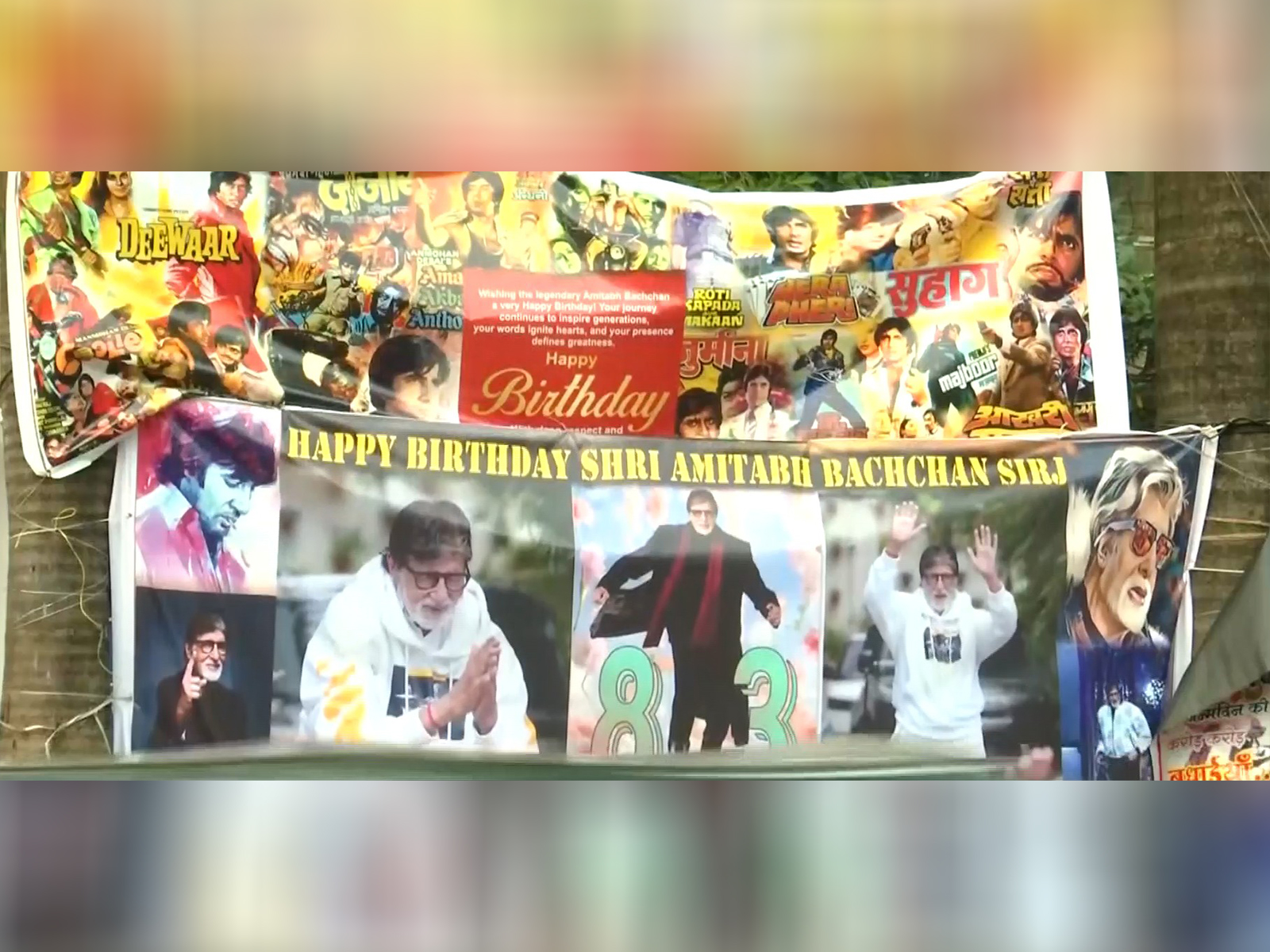 Amitabh Bachchan birthday celebration (Image source/ANI) Amitabh Bachchan birthday celebration (Image source/ANI)