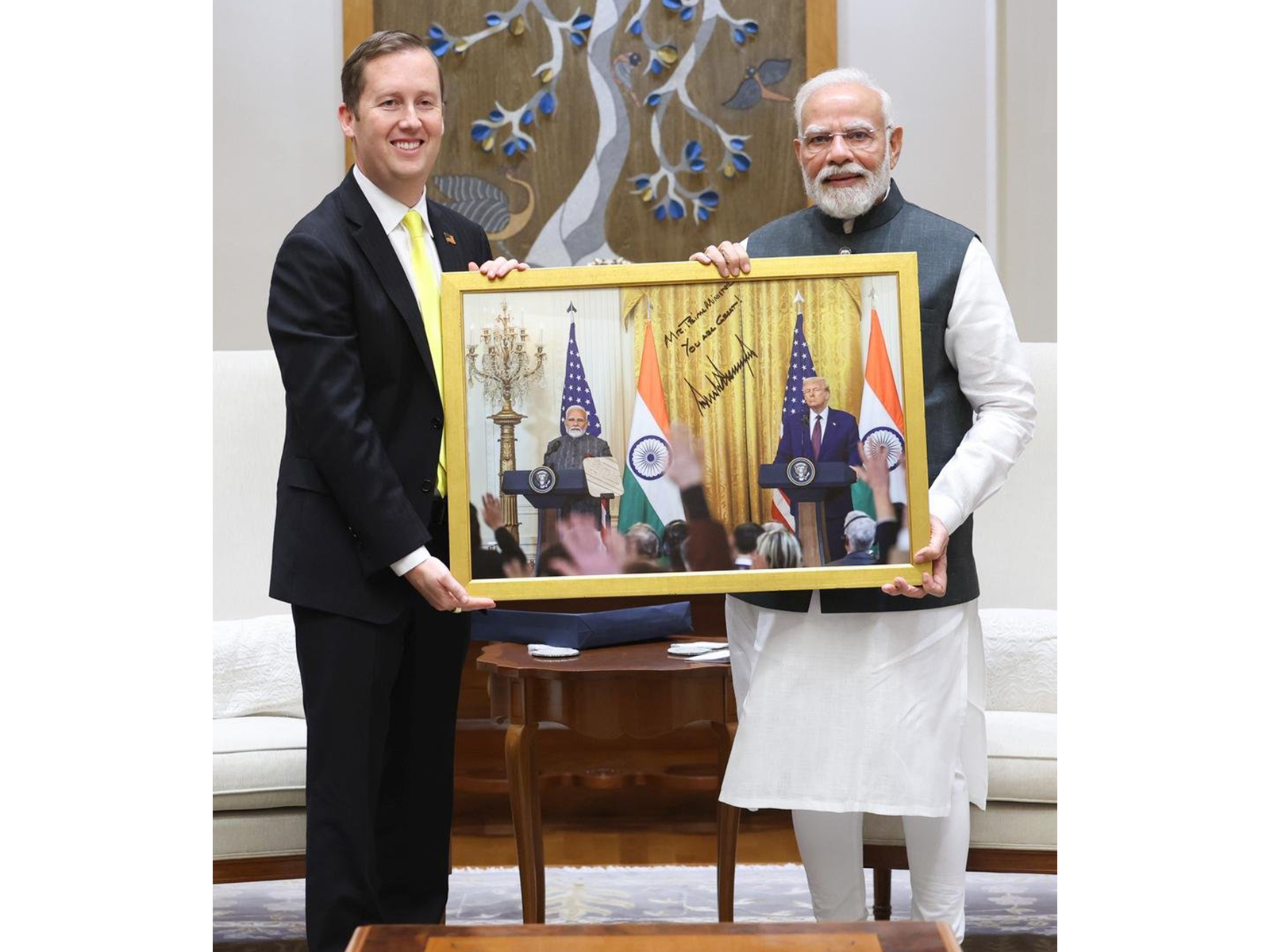 Prime Minister Narendra Modi with Sergio Gor, Ambassador-designate of the US to India (Image: X@narendramodi) Prime Minister Narendra Modi with Sergio Gor, Ambassador-designate of the US to India (Image: X@narendramodi)