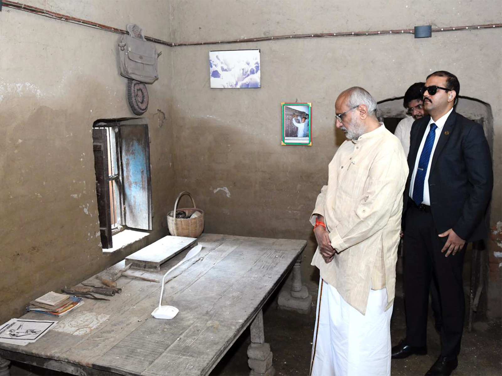 Vice-President C.P. Radhakrishnan visits the ancestral home of late Jayaprakash Narayan (Photo/ANI) Vice-President C.P. Radhakrishnan visits the ancestral home of late Jayaprakash Narayan (Photo/ANI)