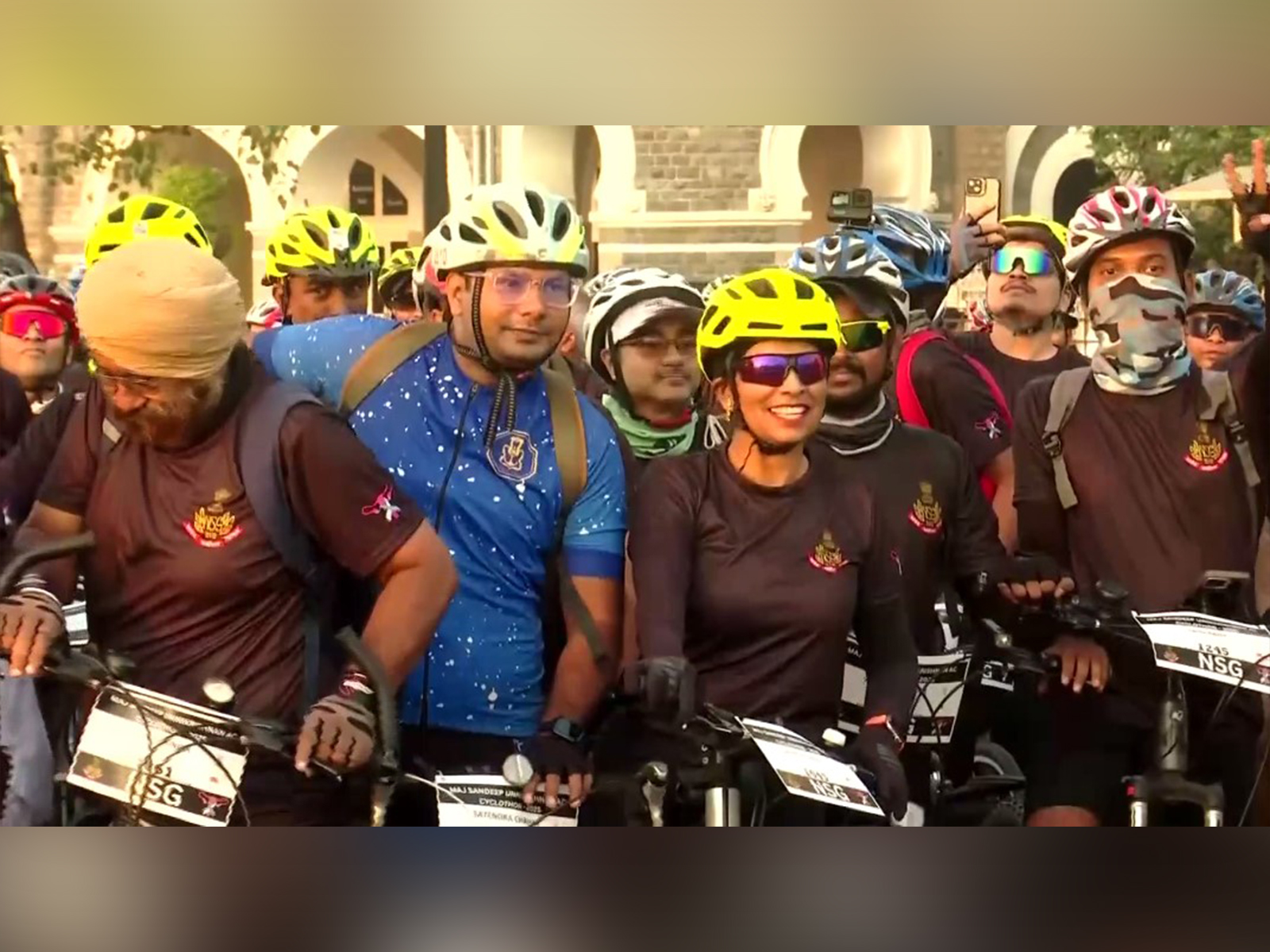 Visuals from Cyclothon in Mumbai (Photo/ANI) Visuals from Cyclothon in Mumbai (Photo/ANI)