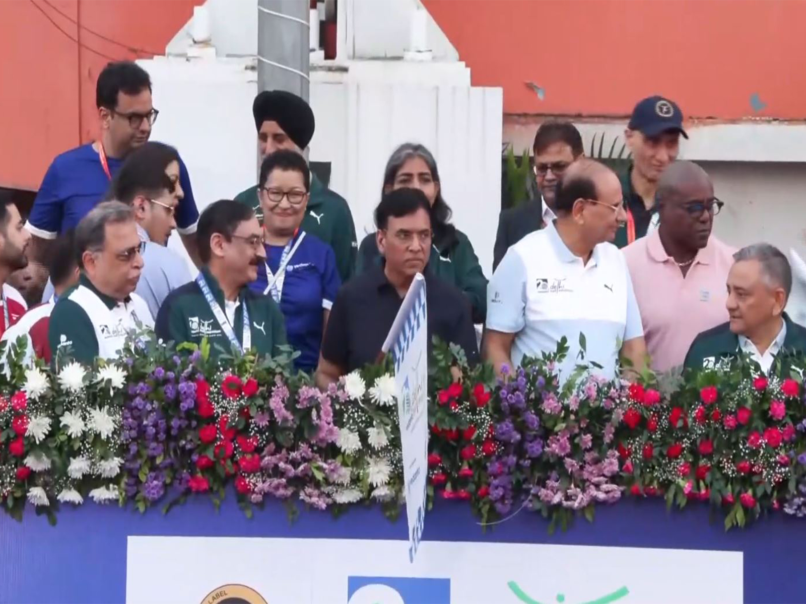 Union Minister Mansukh Mandaviya flags off 20th edition of Delhi Half Marathon (Photo/ANI) Union Minister Mansukh Mandaviya flags off 20th edition of Delhi Half Marathon (Photo/ANI)