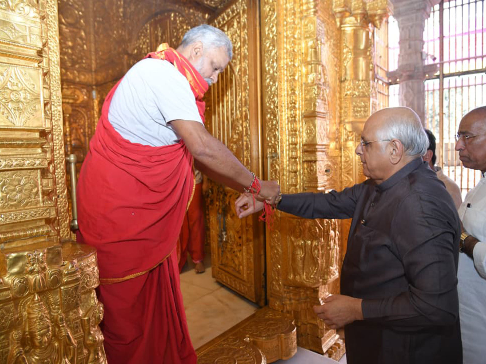 Gujarat CM Bhupendra Patel offers prayers to Lord Ghantakarna in Gandhinagar(Photo/ANI) Gujarat CM Bhupendra Patel offers prayers to Lord Ghantakarna in Gandhinagar(Photo/ANI)