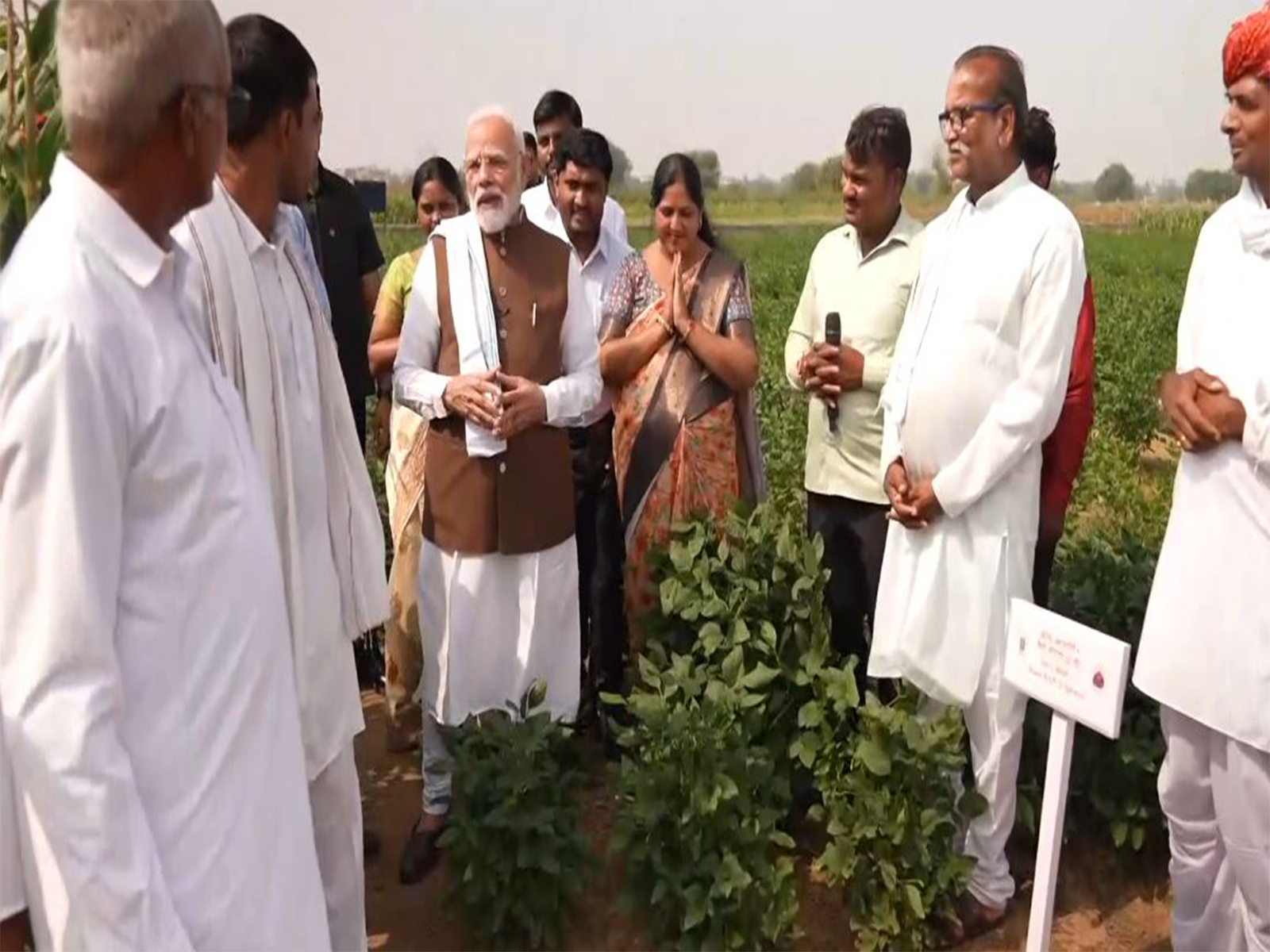 PM Modi interacts with farmers (Photo/DD) PM Modi interacts with farmers (Photo/DD)